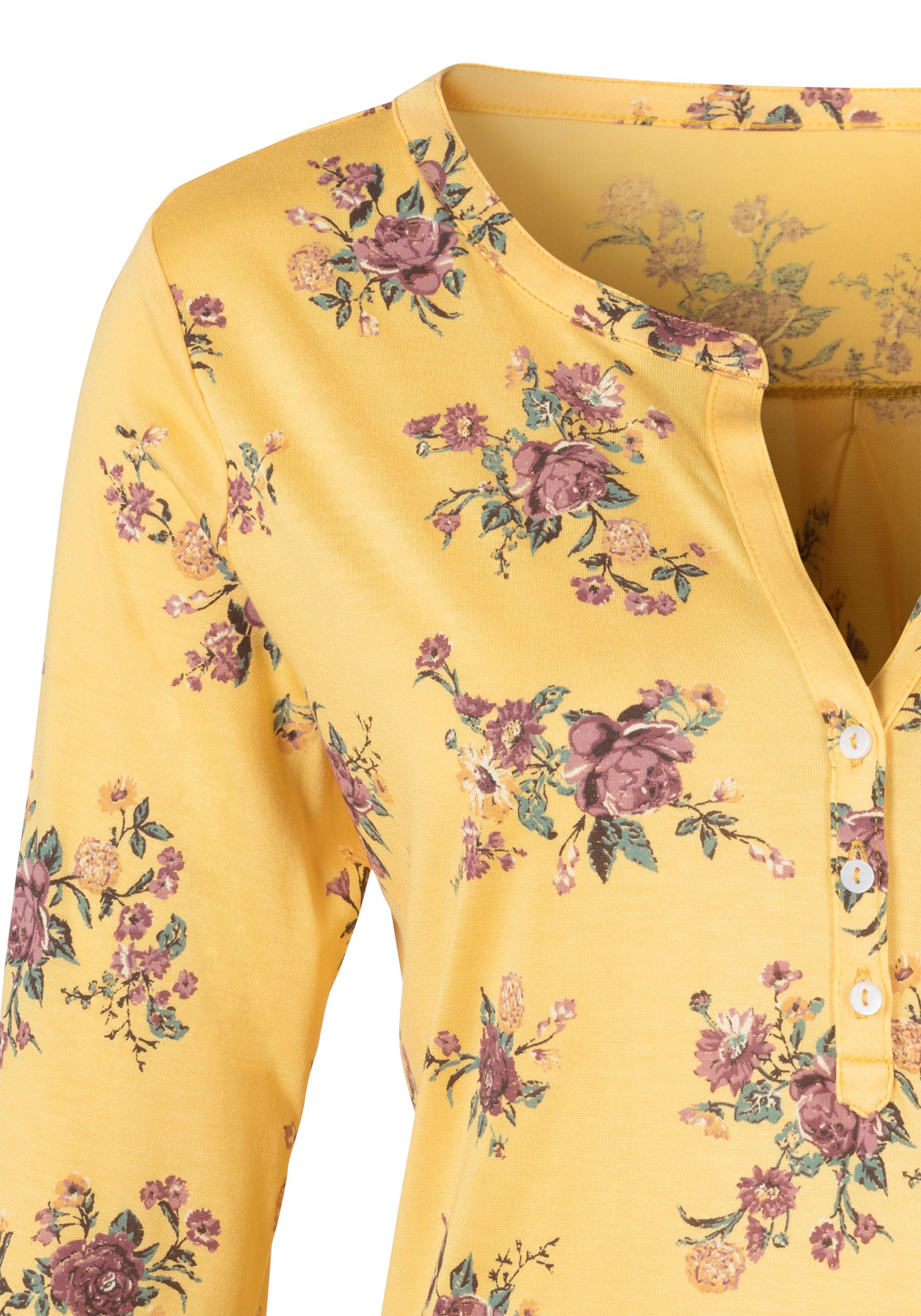 Lascana Shirt met 3/4-mouwen in modieuze blouse-look (Set van 2)