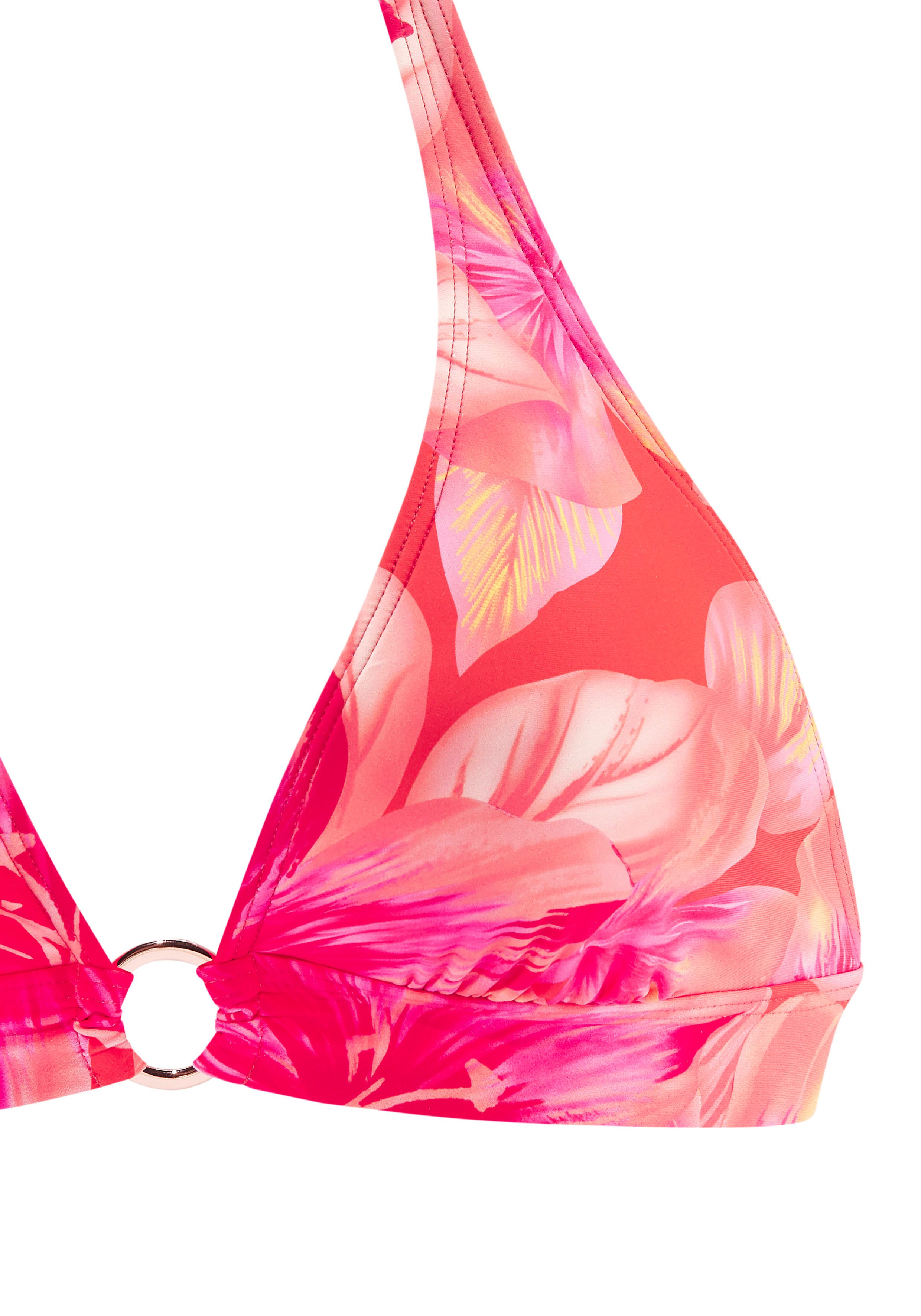 s.Oliver RED LABEL Beachwear Triangel-bikinitop JAYCE met goudkleurige ring