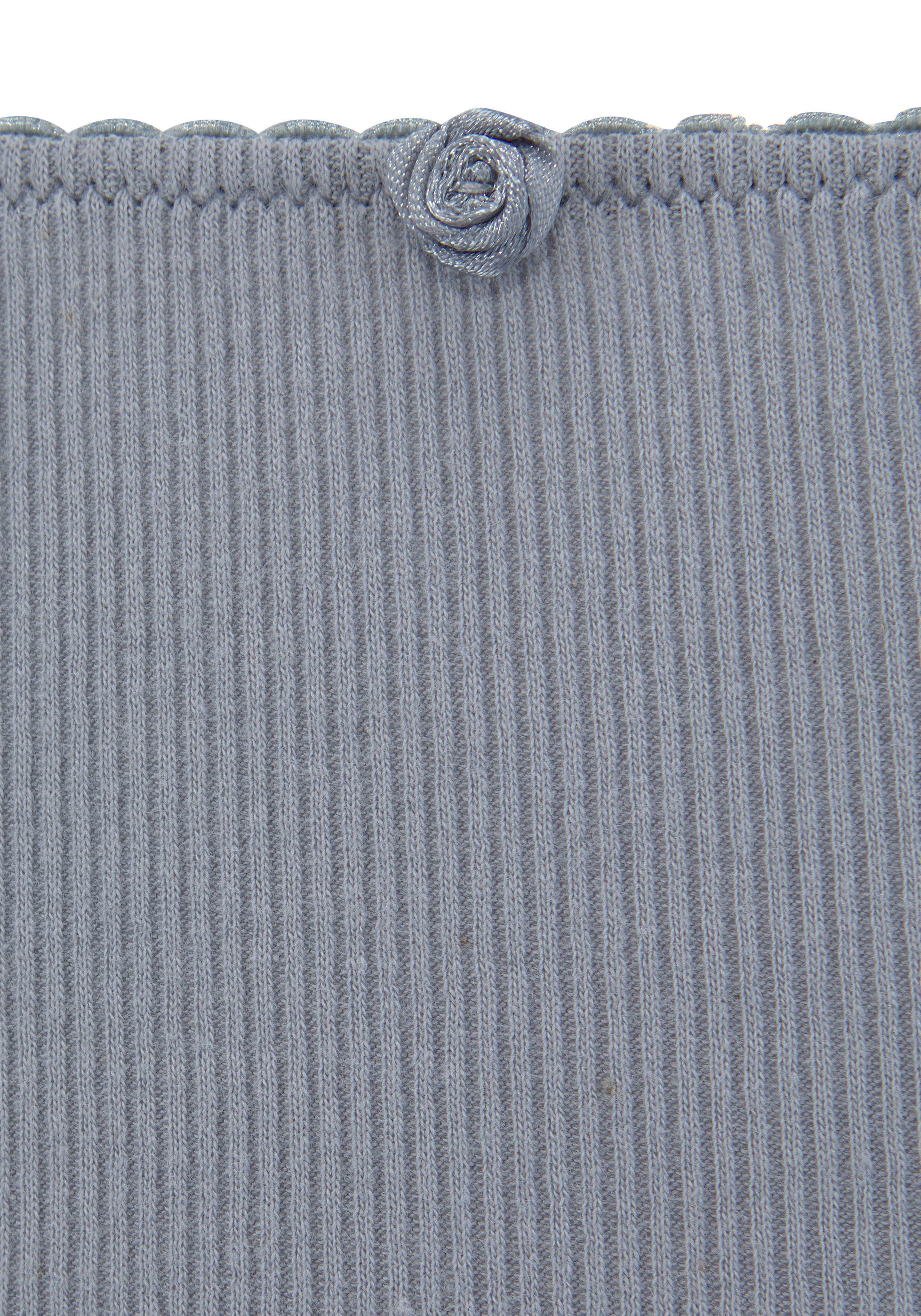Vivance Tailleslip van zachte en elastische ribstof, met delicate roosjes vooraan (3 stuks)