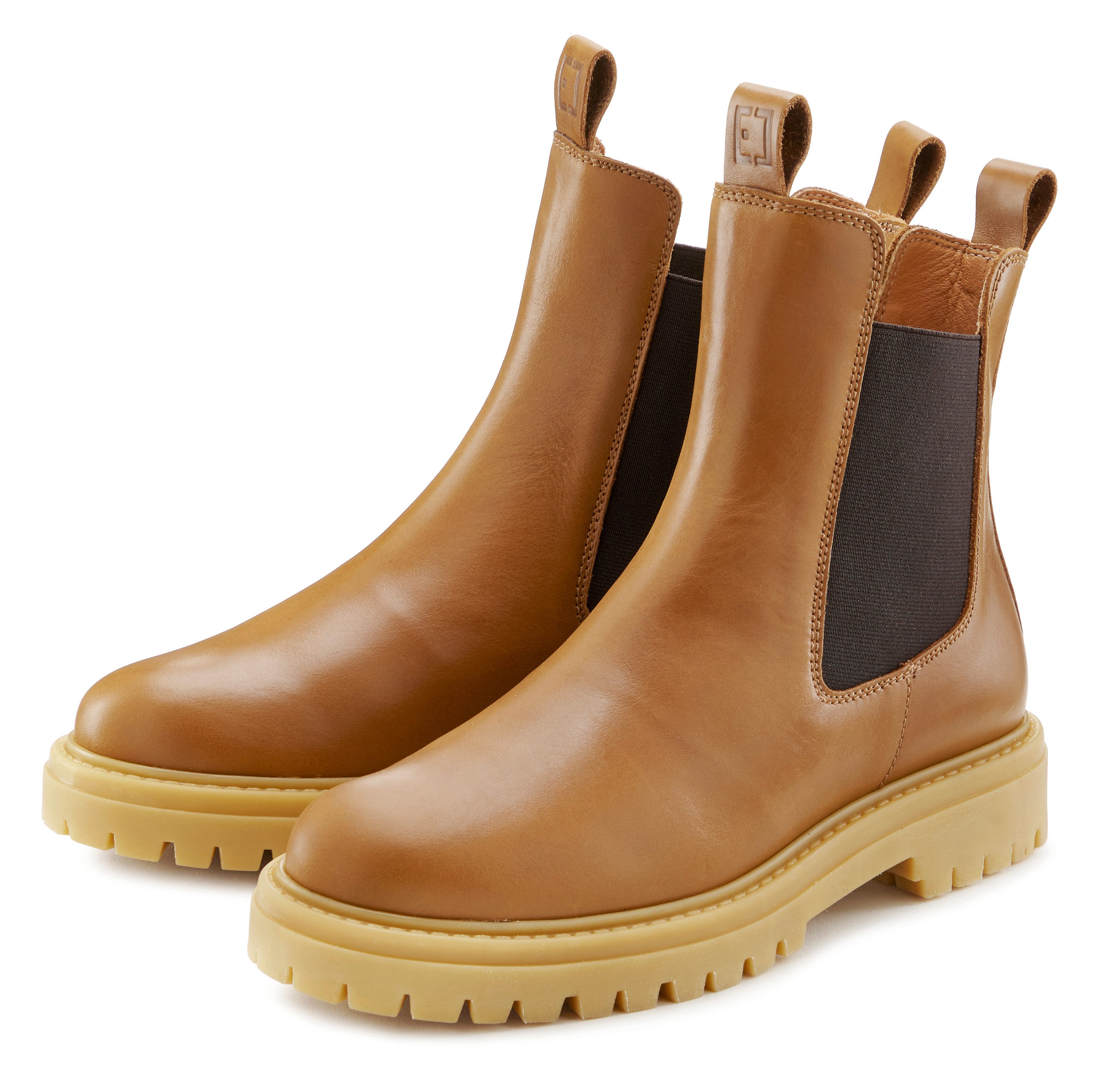 Elbsand Laarsjes Chelsea laarzen, instaplaarzen, bikerboots van leer