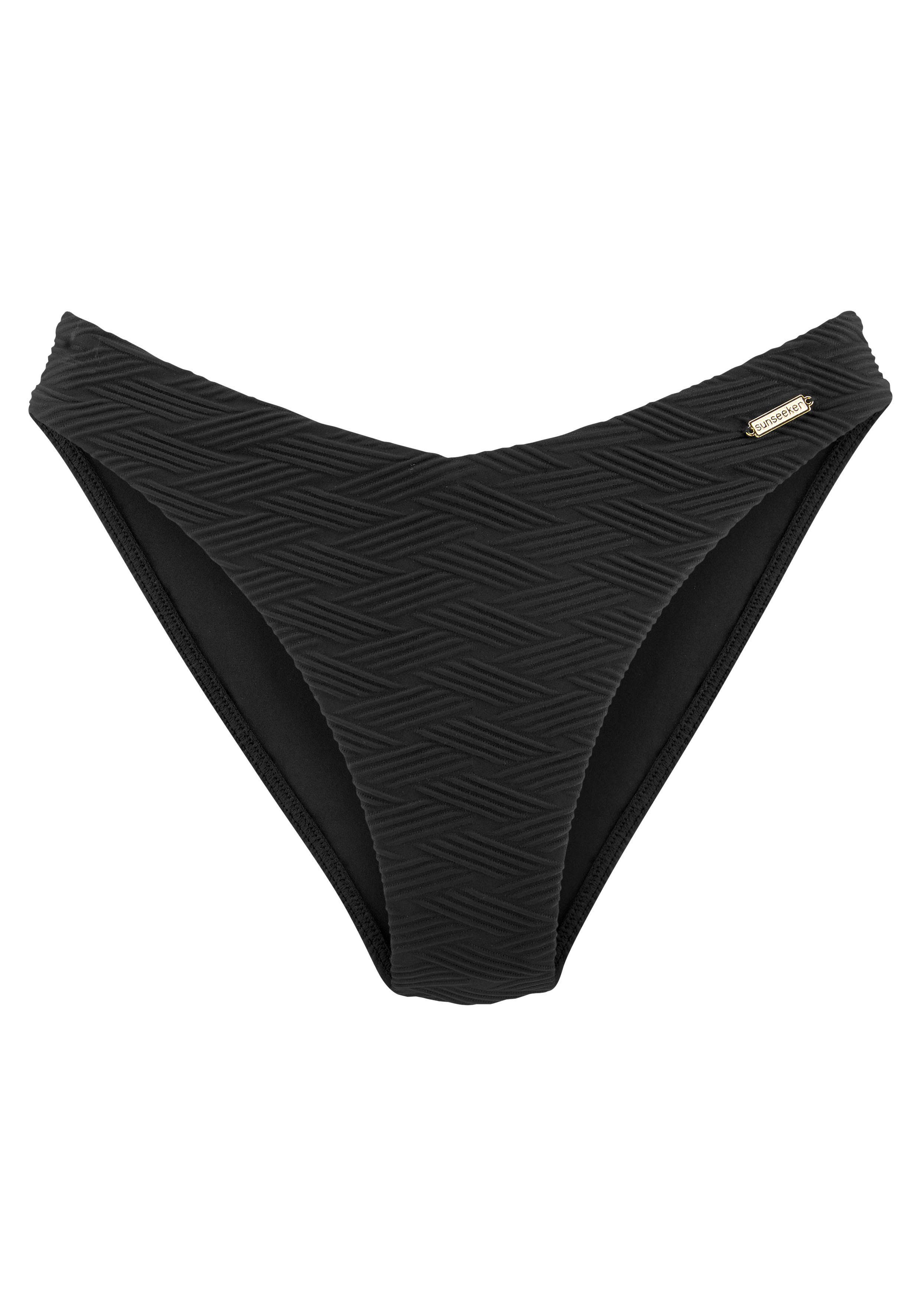 sunseeker bikinibroekje loretta met v-vormige boord zwart