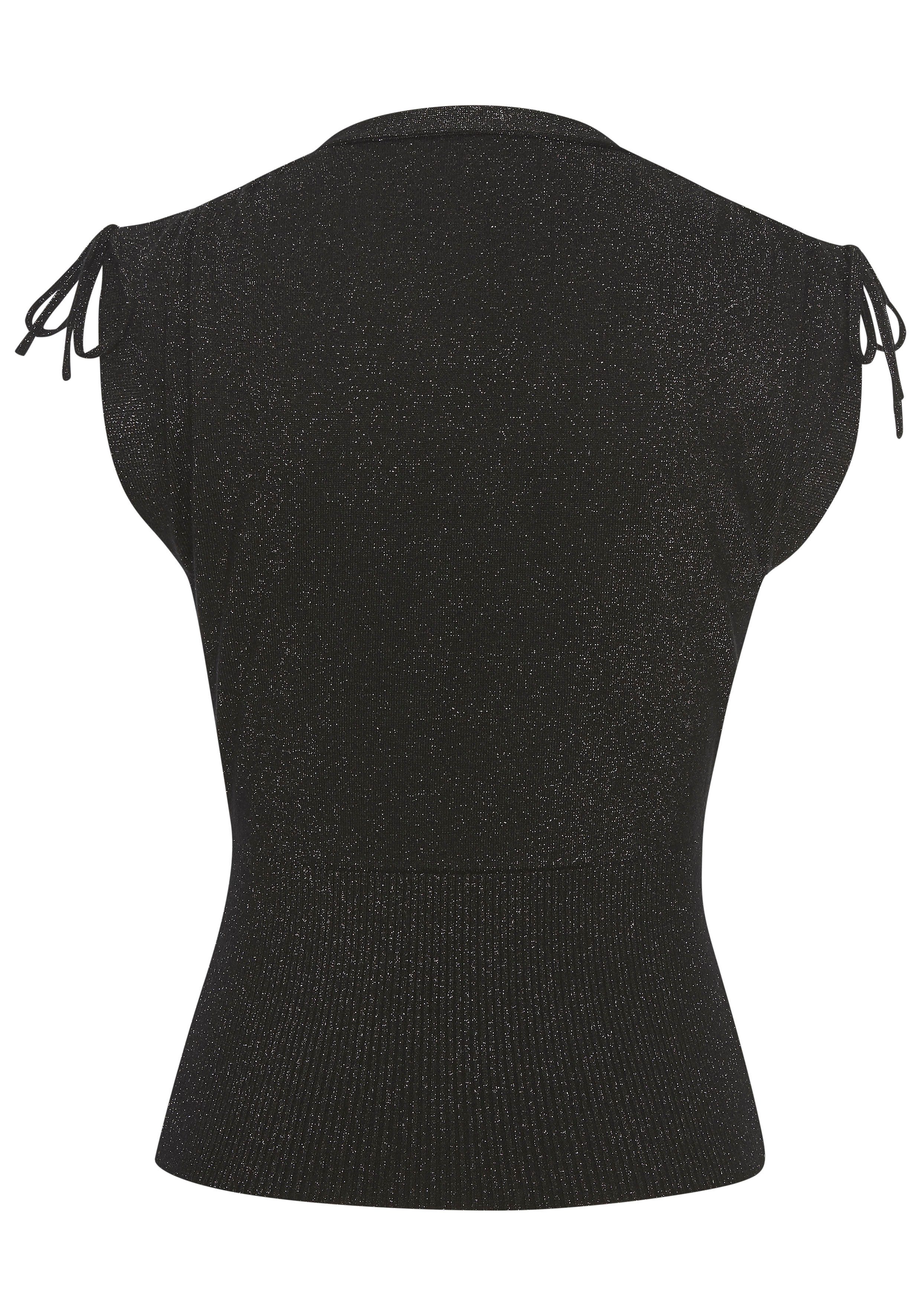 Lascana Gebreide top met glanzend lurexgar