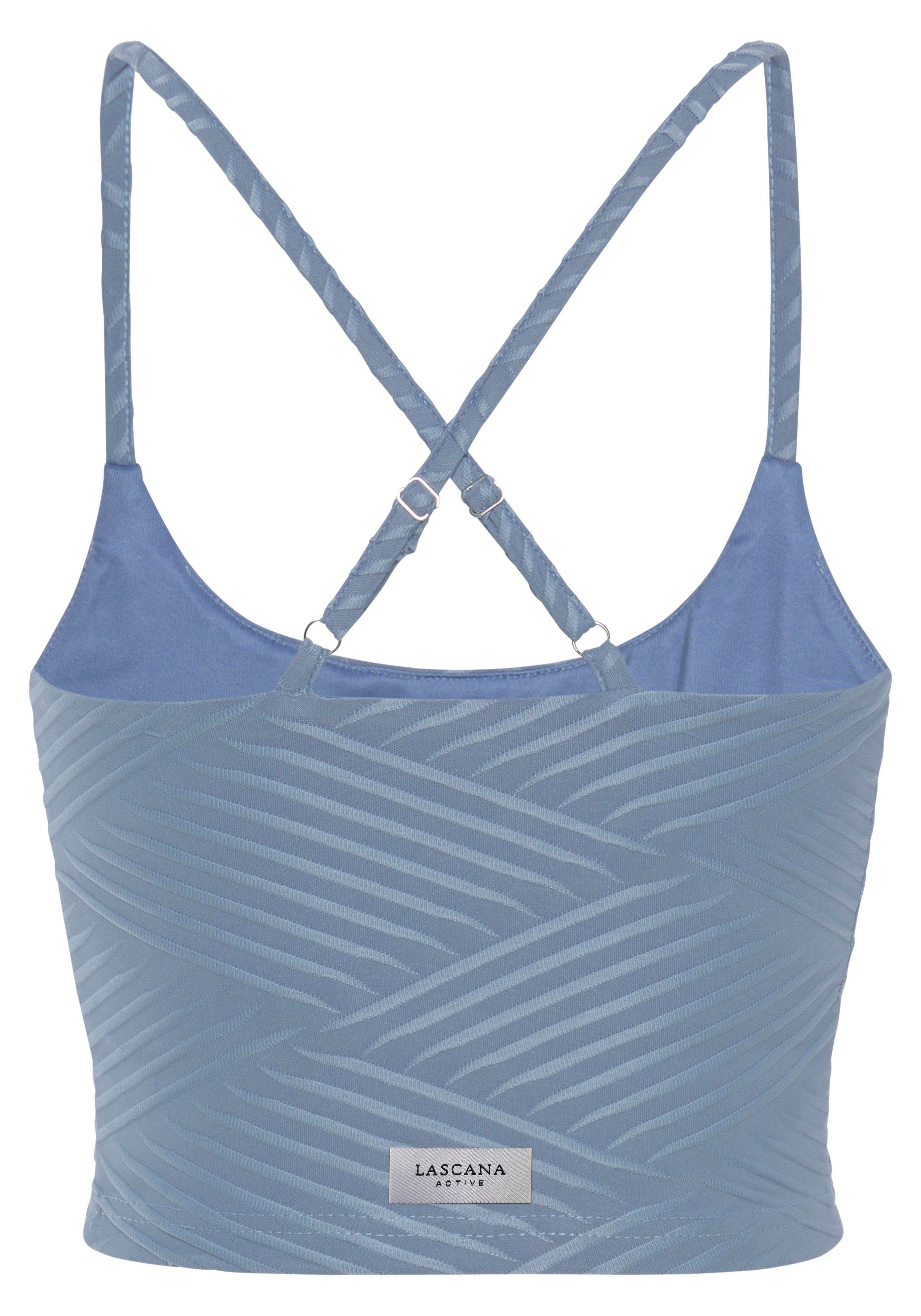 active by Lascana Crop-top met 3d-structuur
