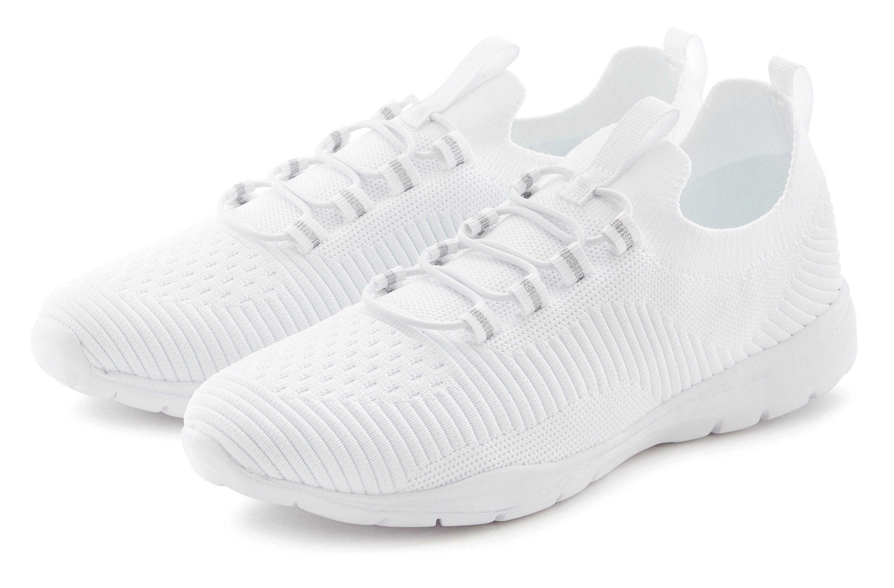 Lascana Sneakers Slip-ins, vrijetijdsschoen, halfschoen superlicht van textiel VEGAN