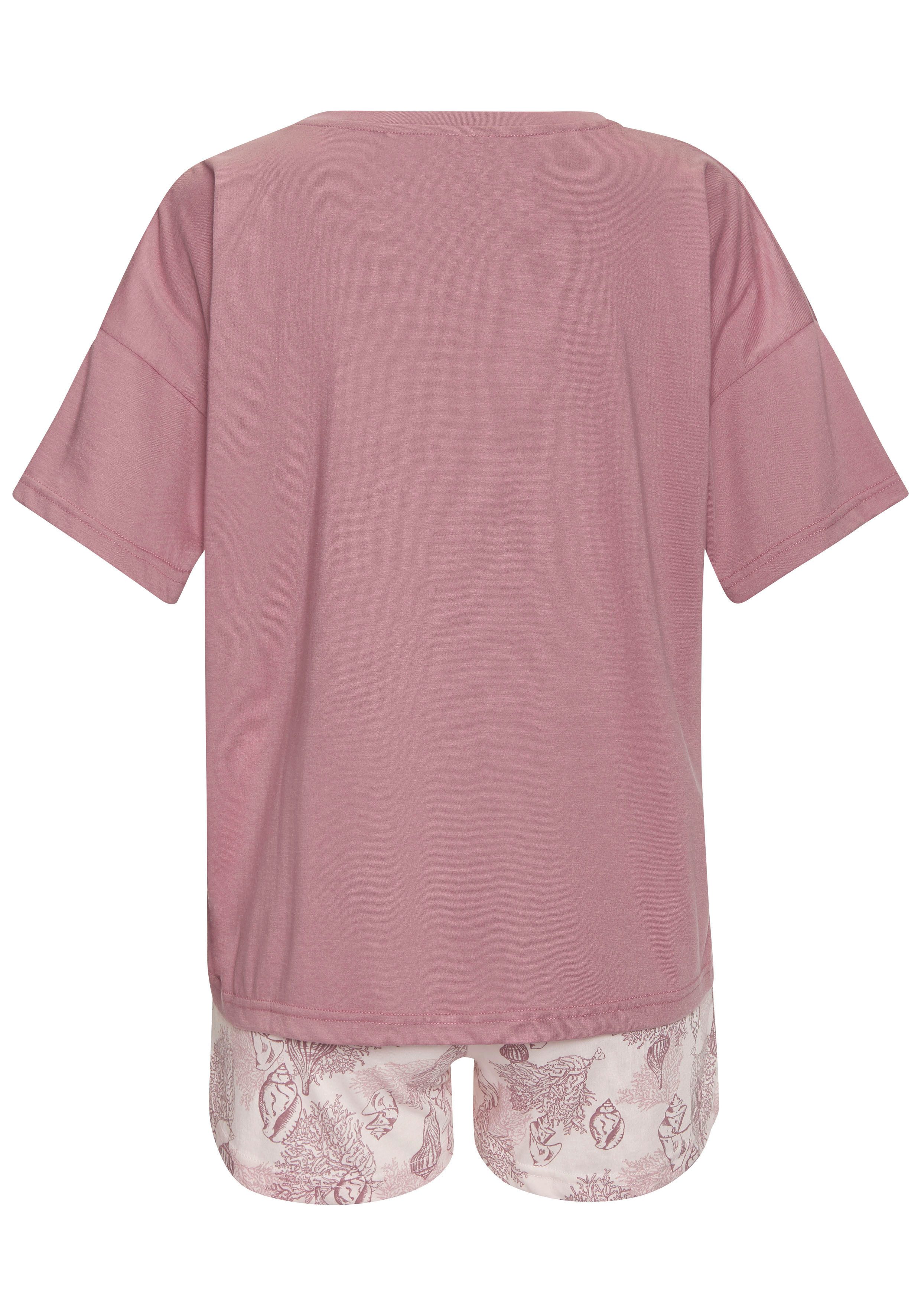 Vivance Dreams Shortama Mooie schelpenprint (set, 2-delig)