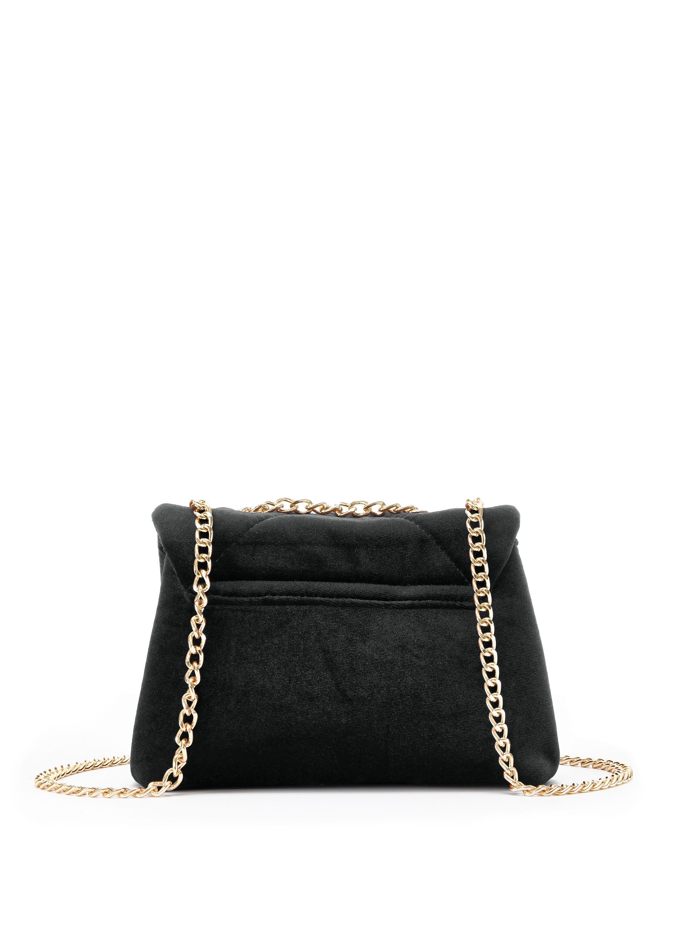 Vivance Handtas Mini tas, schoudertas, kettingtas in fluweel-look