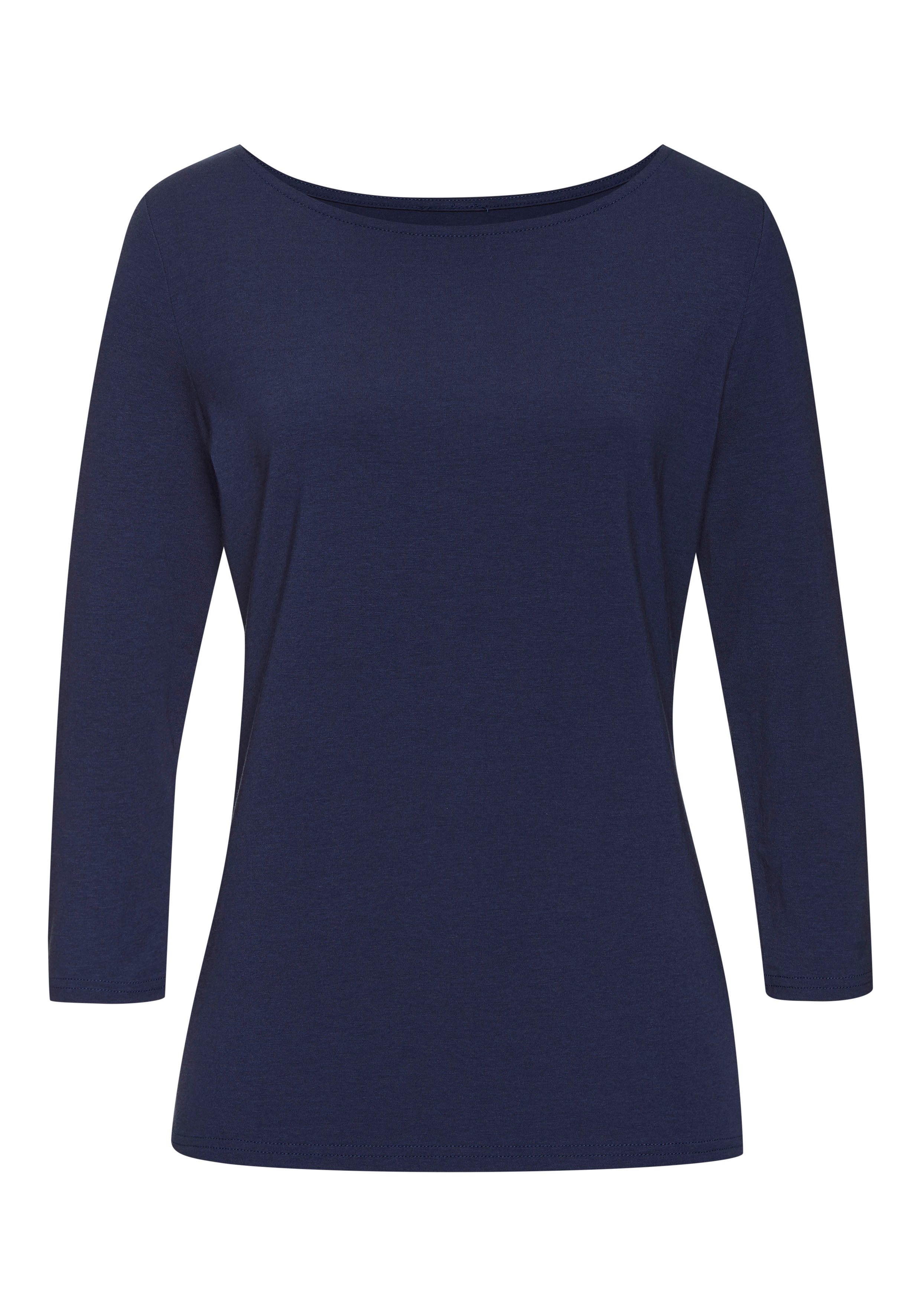 Lascana Shirt met 3/4 mouwen van elastische katoen-modal kwaliteit (Set van 2)