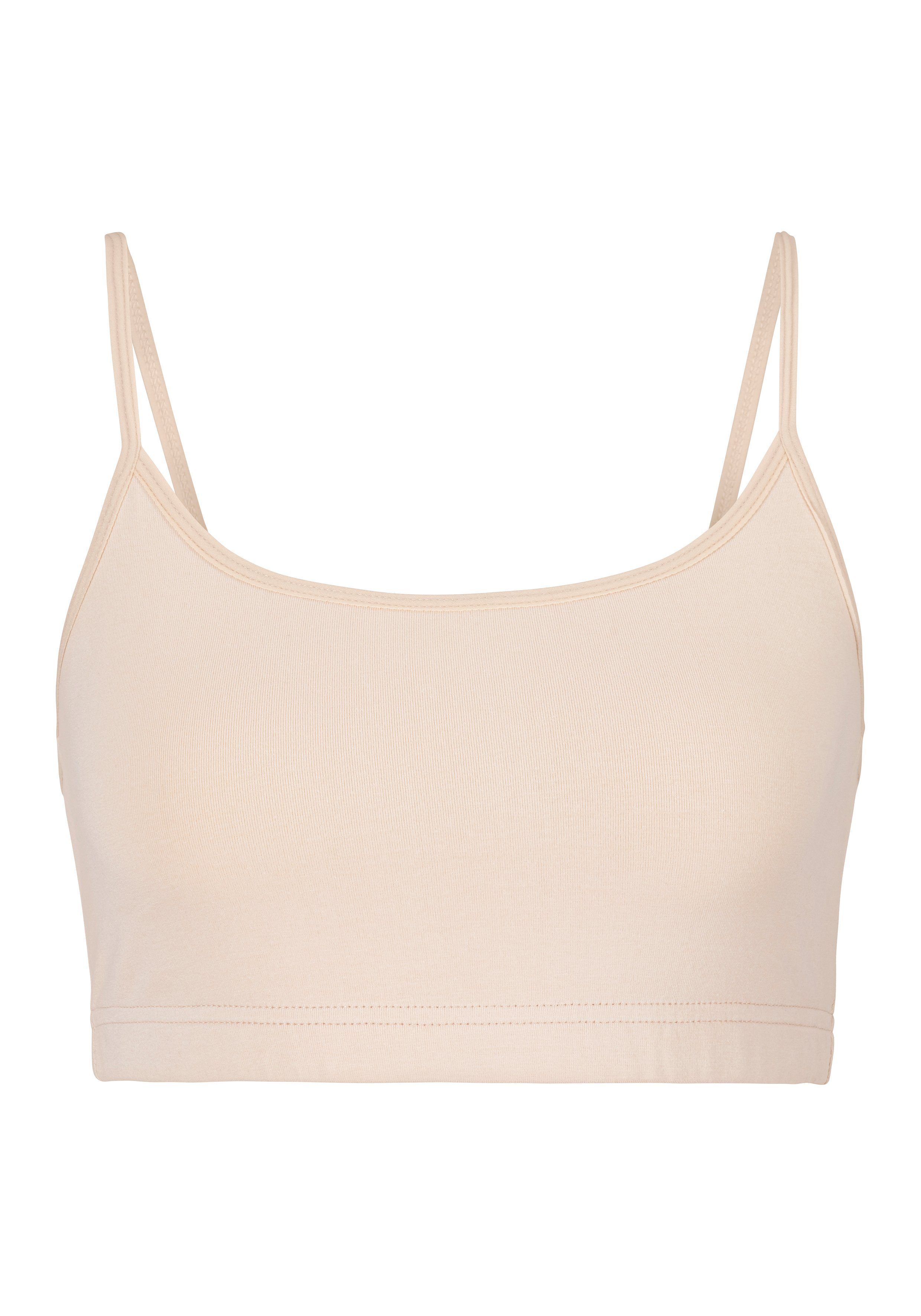 Lascana Bustier van elastisch katoen (2-delig, Set van 2)