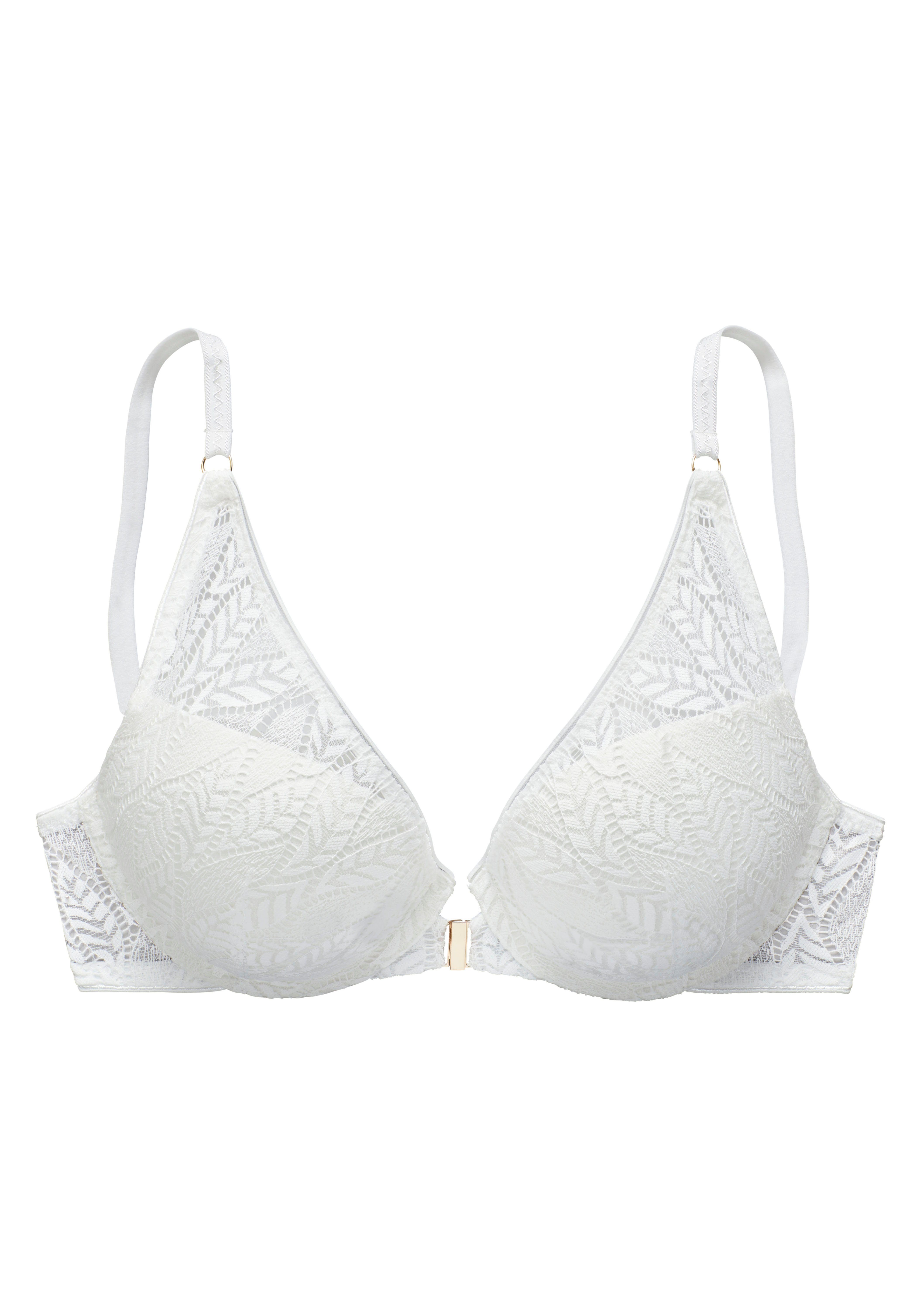 Vivance Push-up-bh van kant in mooie bladvorm met voorkeursluiting, lingerie