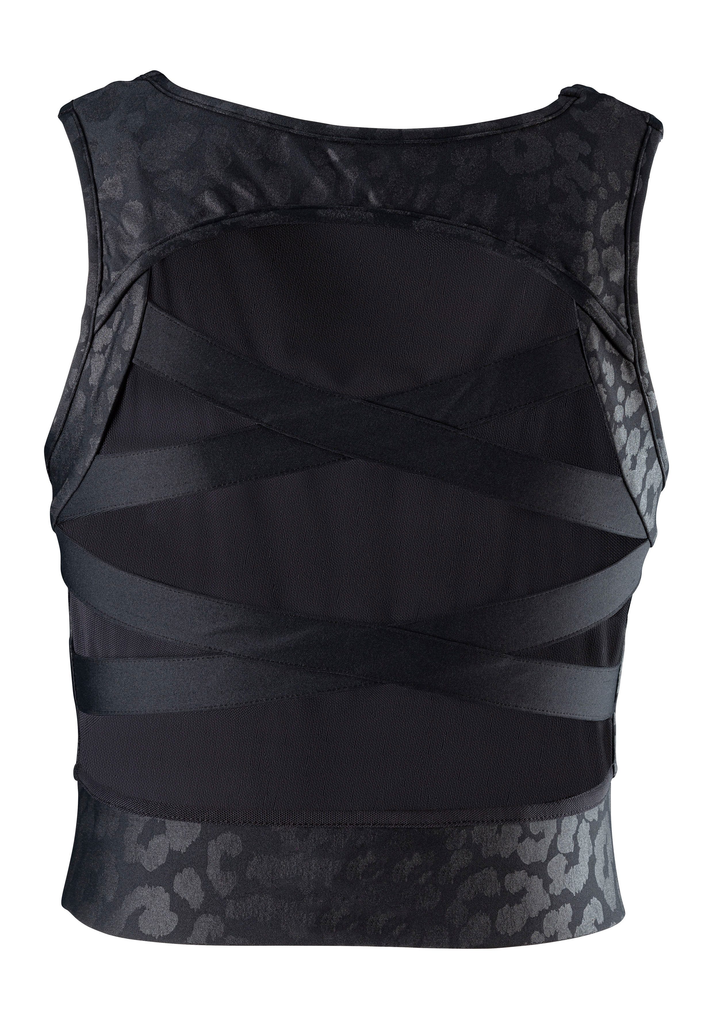 active by Lascana Crop-top met luipaardprint