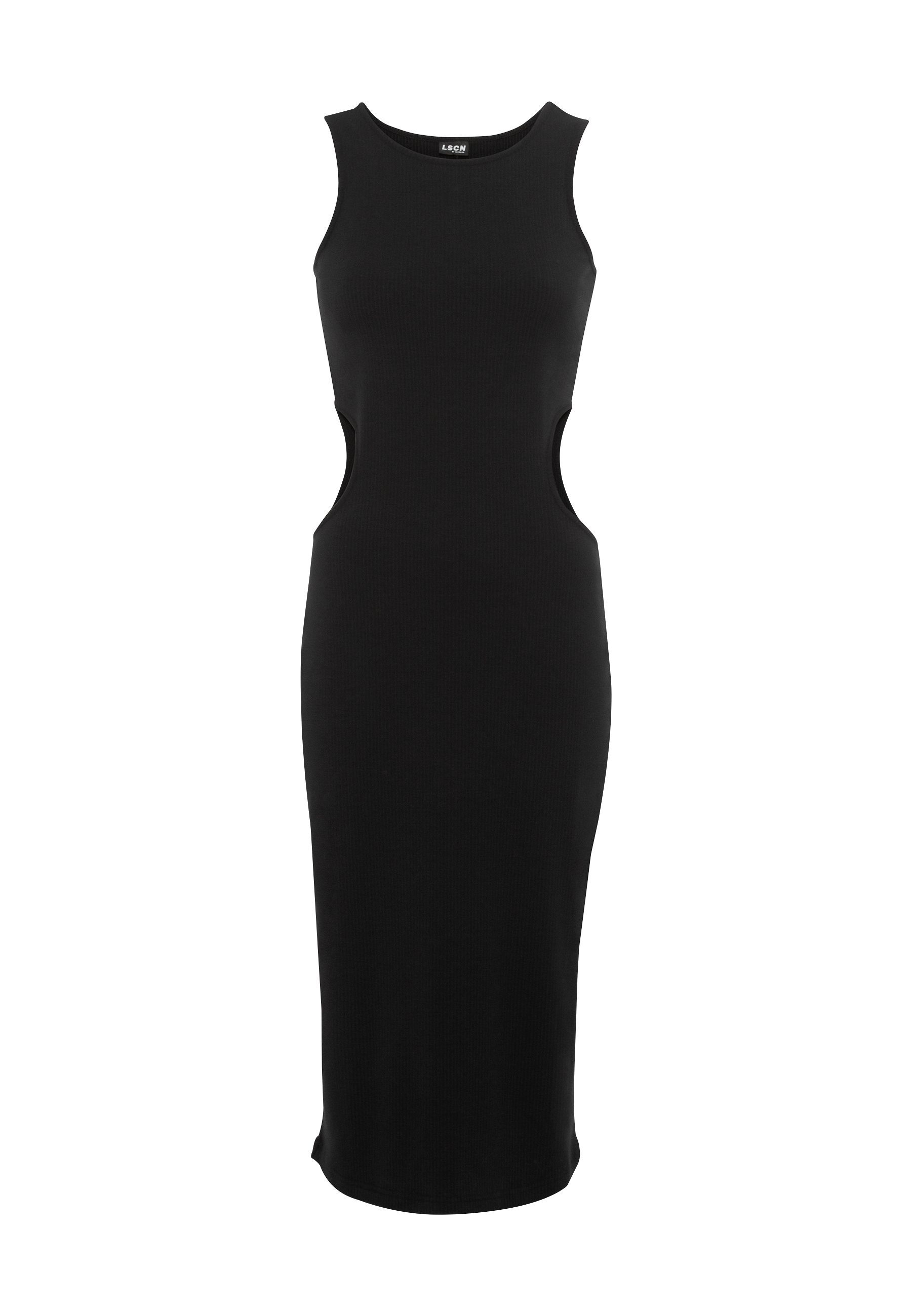 LSCN by LASCANA Midi-jurk van ribmateriaal