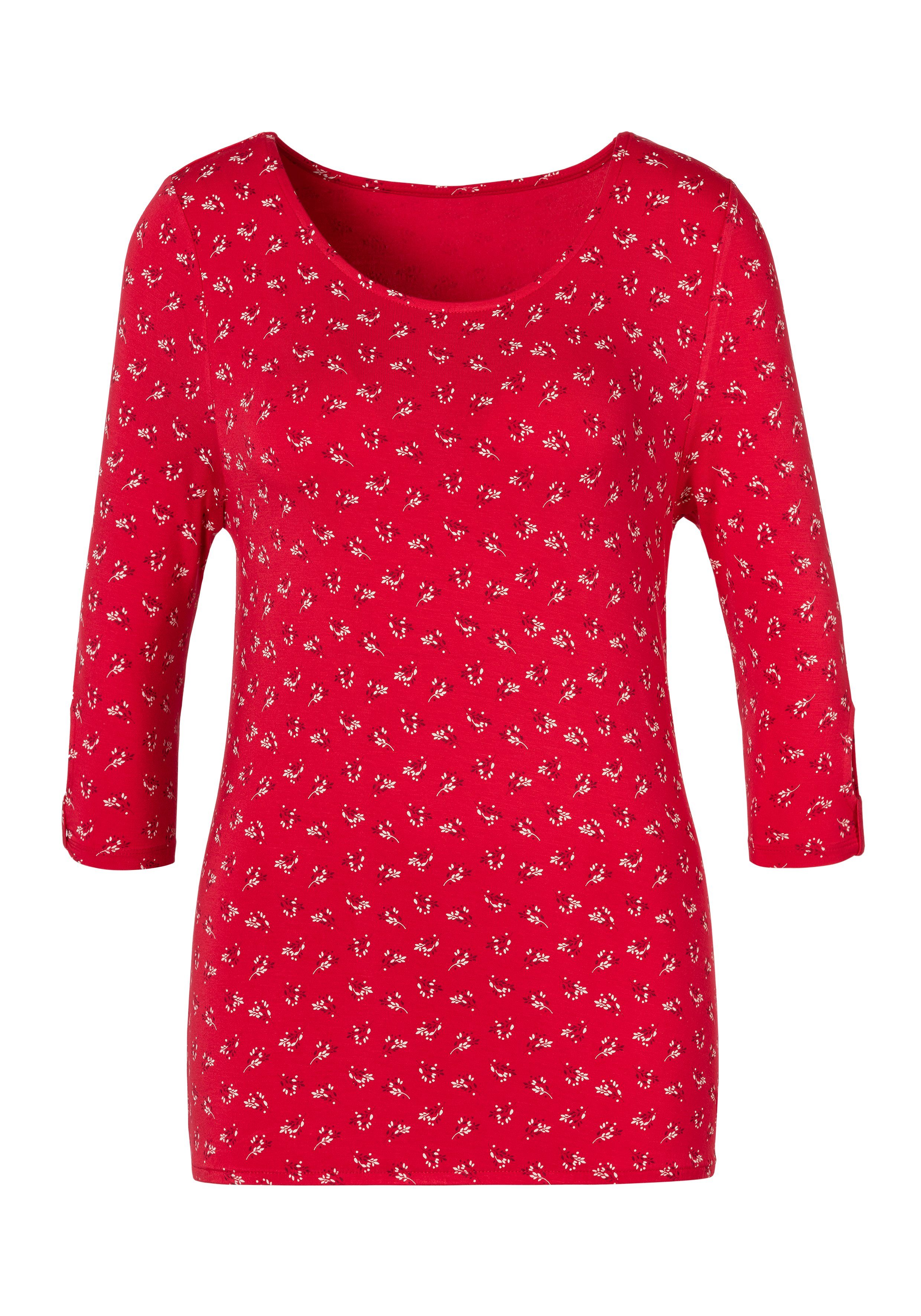 Lascana Shirt met 3/4-mouwen Met kleine cut-out onder aan de mouwen