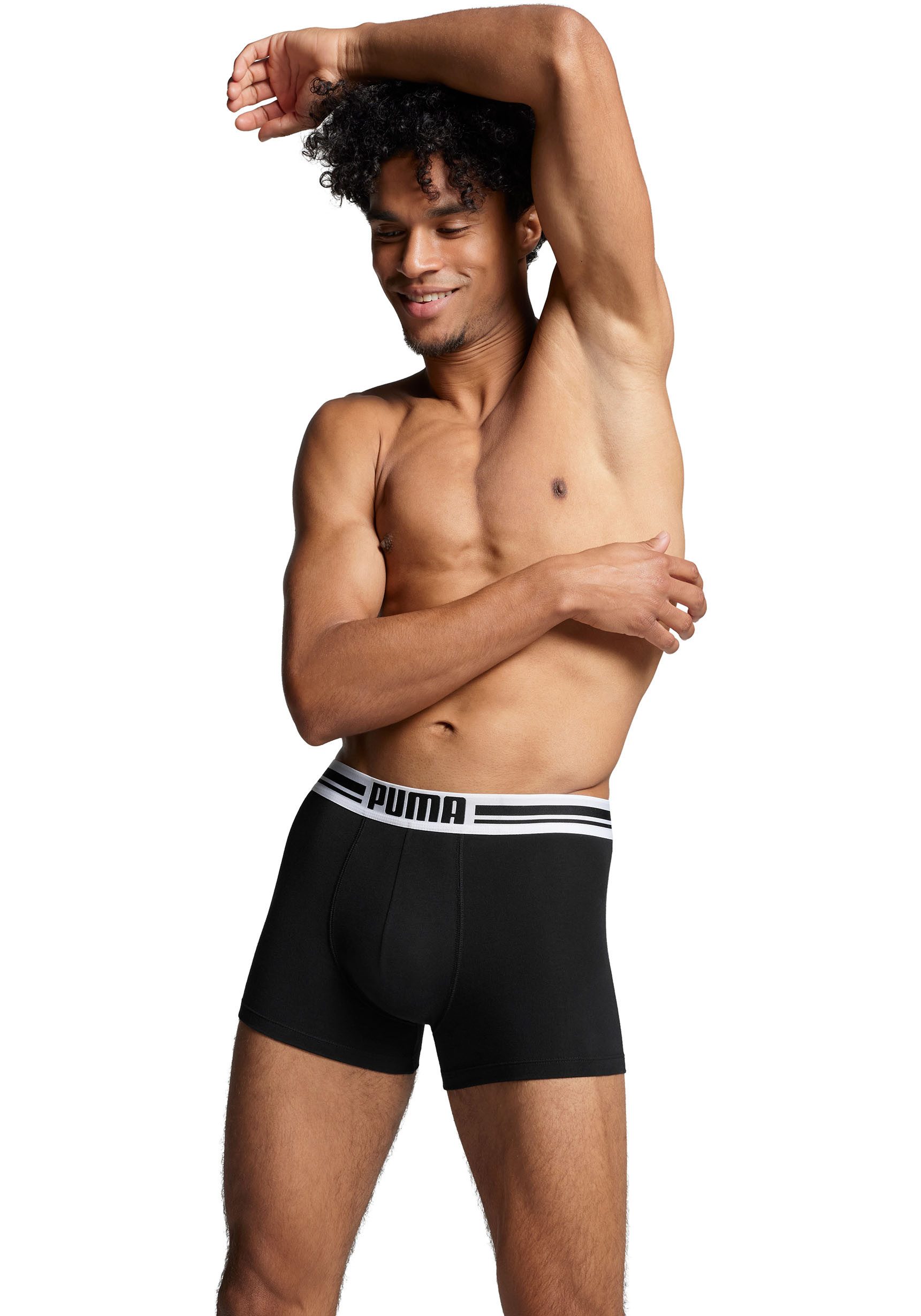 PUMA Boxershort Placed Logo met rekbare comfortboord (2 stuks, Set van 2)