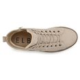 elbsand laarsjes sneakers hightop met vetersluiting van zacht leer in casual look beige