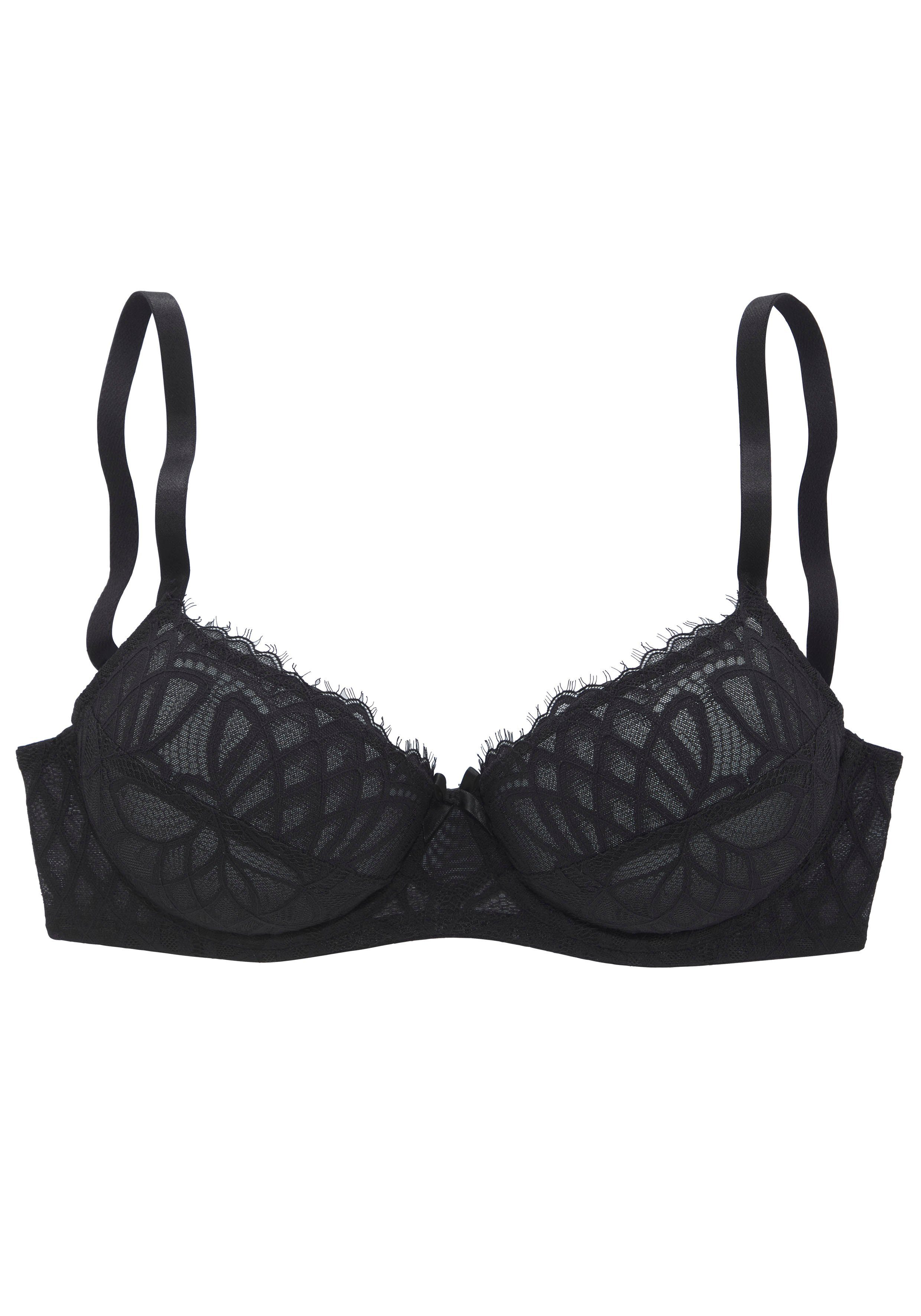 Lascana Beugel-bh Cara met vrouwelijk kant, deels gemaakt van gerecycled materiaal, lingerie