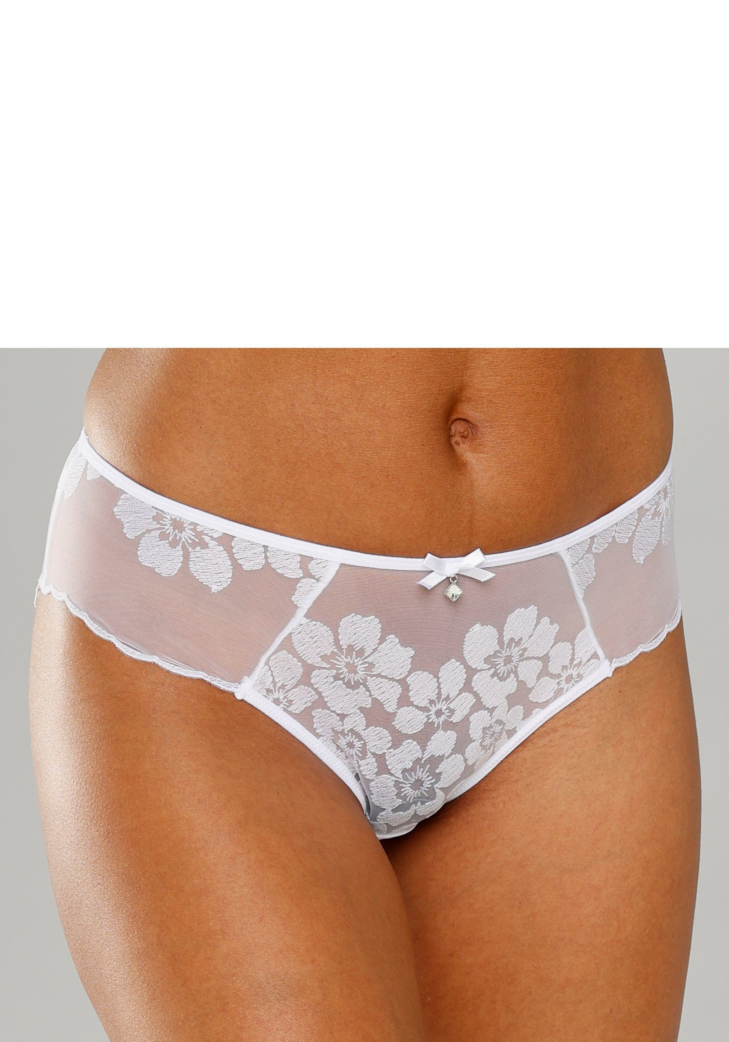 Lascana Belle Affaire Slip iets transparante borduurkant