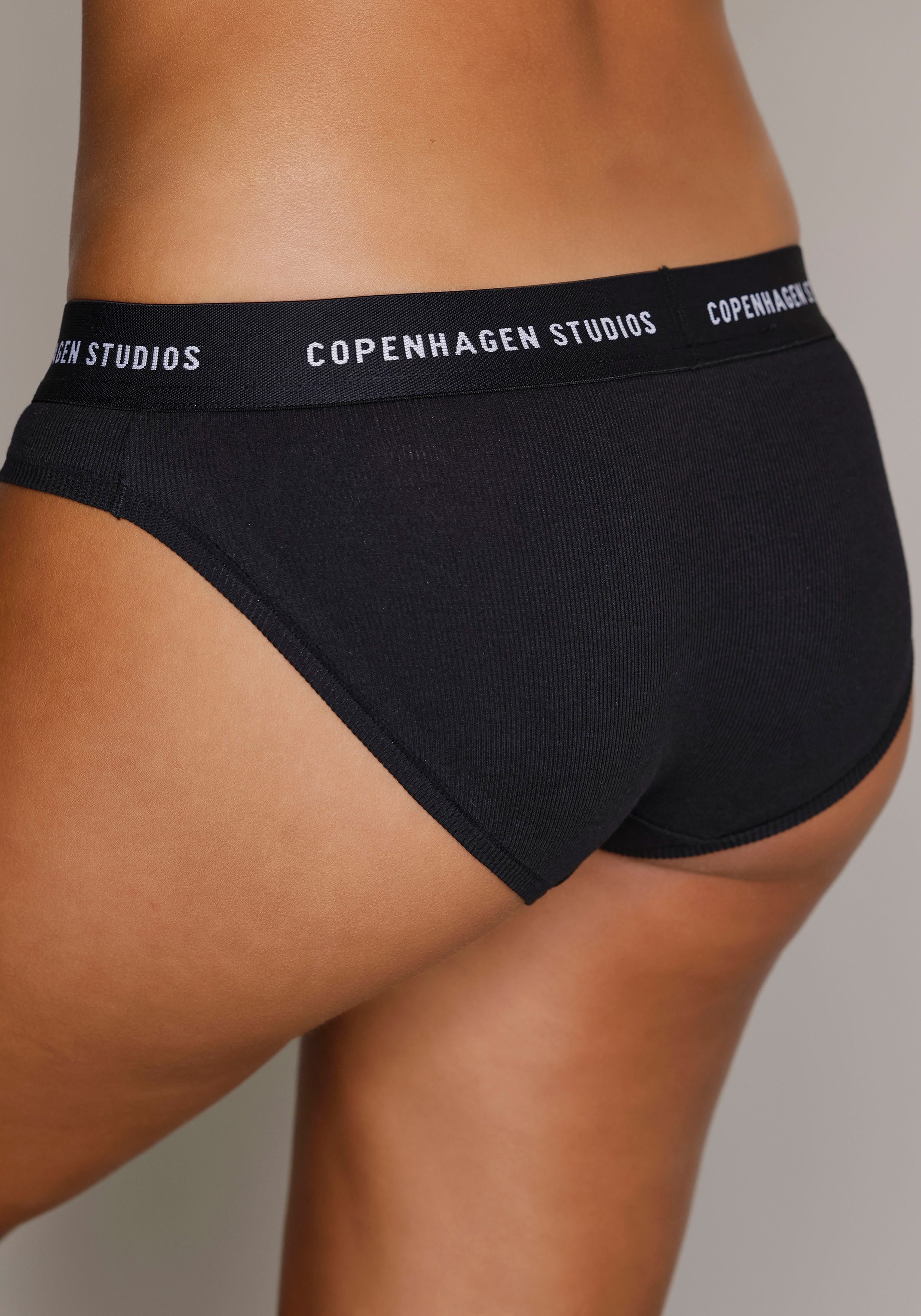 Copenhagen Studios Bikinibroekje Met zachte logoband van geribde bio-katoenkwaliteit (Set van 2)