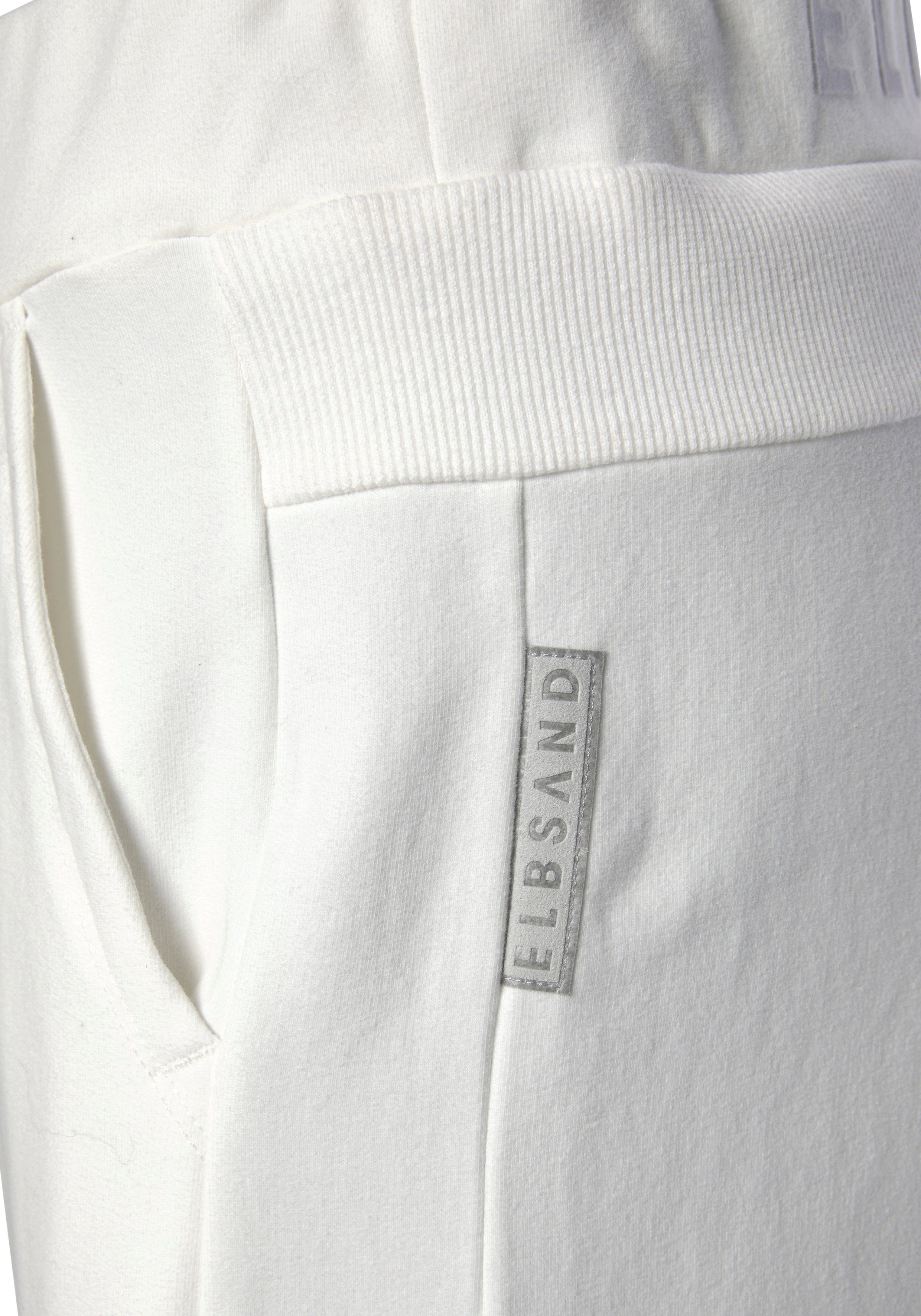 Elbsand Sweatbroek Brinja met logoprint op de tailleband en zakken, joggingbroek, loungebroek