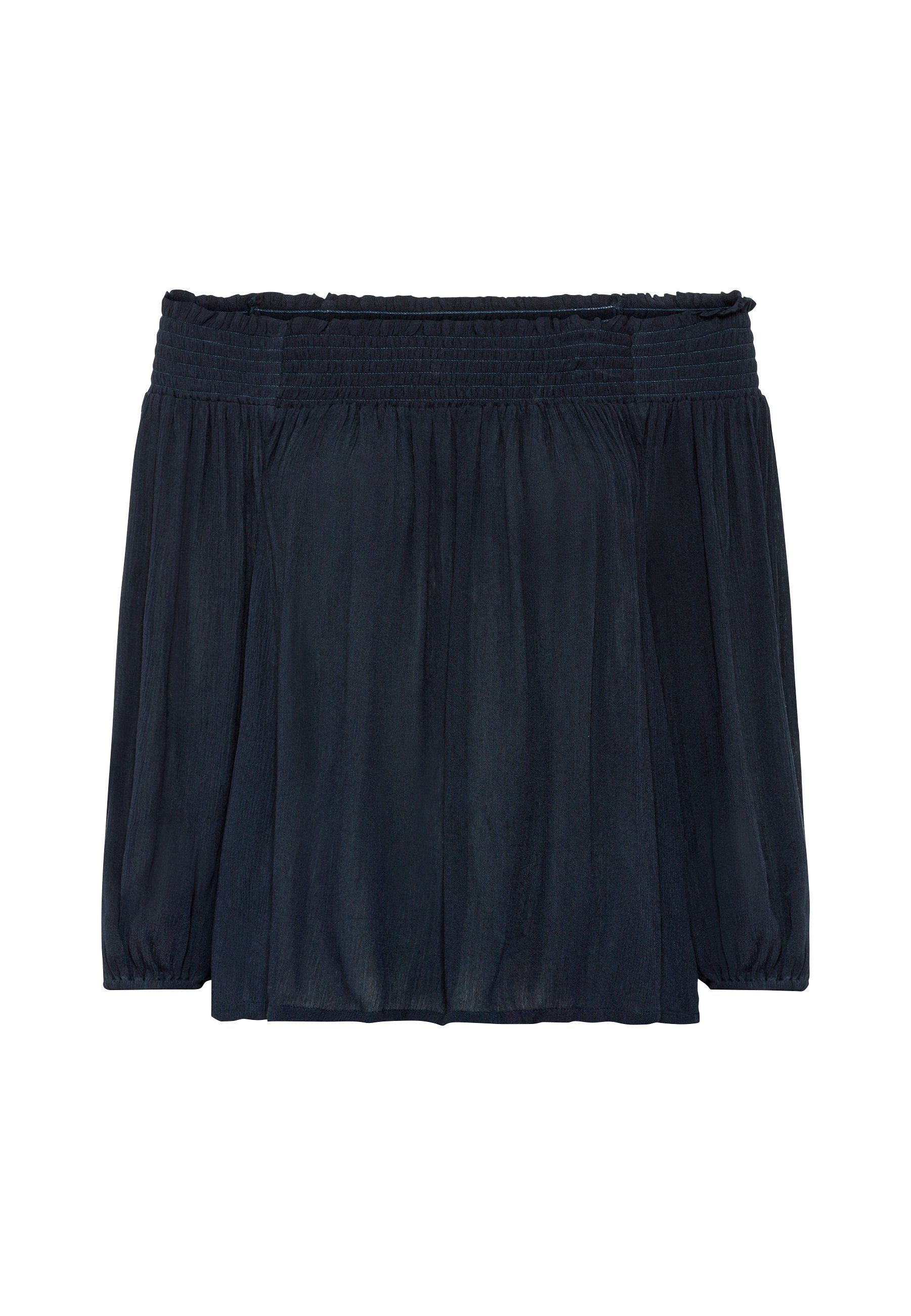 Lascana Blouse met carmenhals in een lichte gekreukte crinkle look, damesblouse, off-the-shoulder