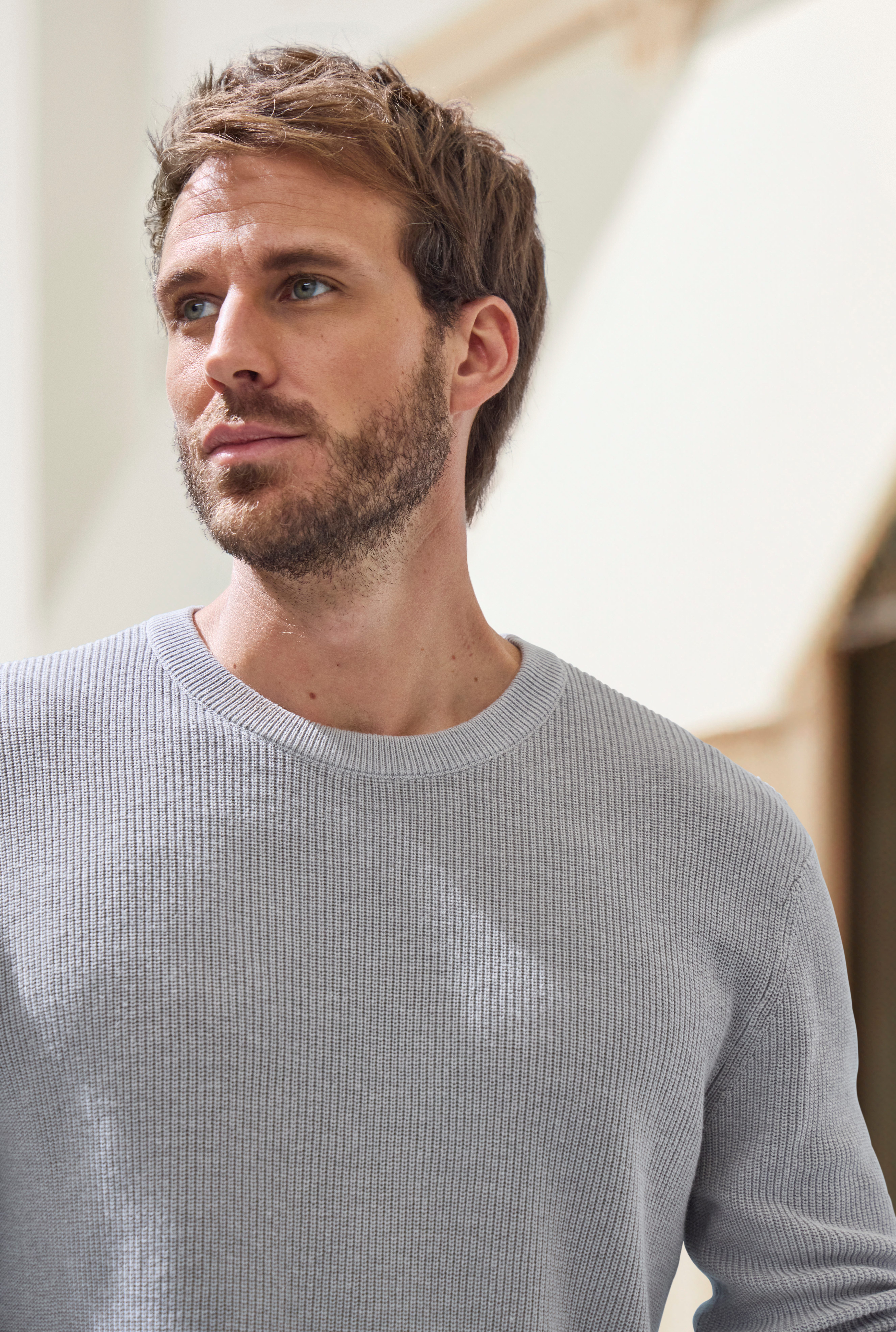 John Devin Gebreide trui Pullover in modieuze kleuren van katoenmix