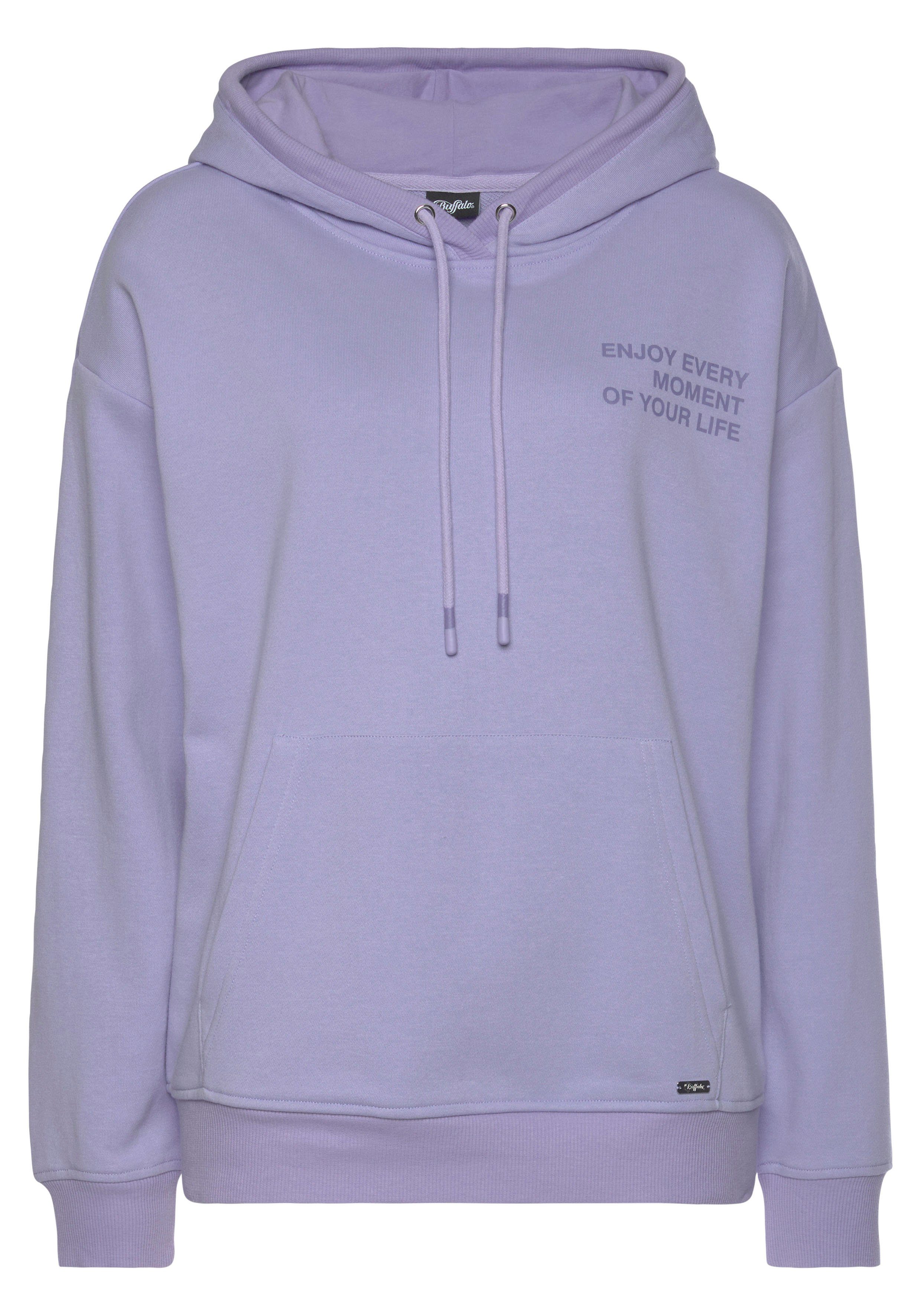 Buffalo Hoodie met statement print, loungepak tops & hoodies maat 32/34 paars