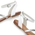 lascana sandalen van leer met glitterdetails wit