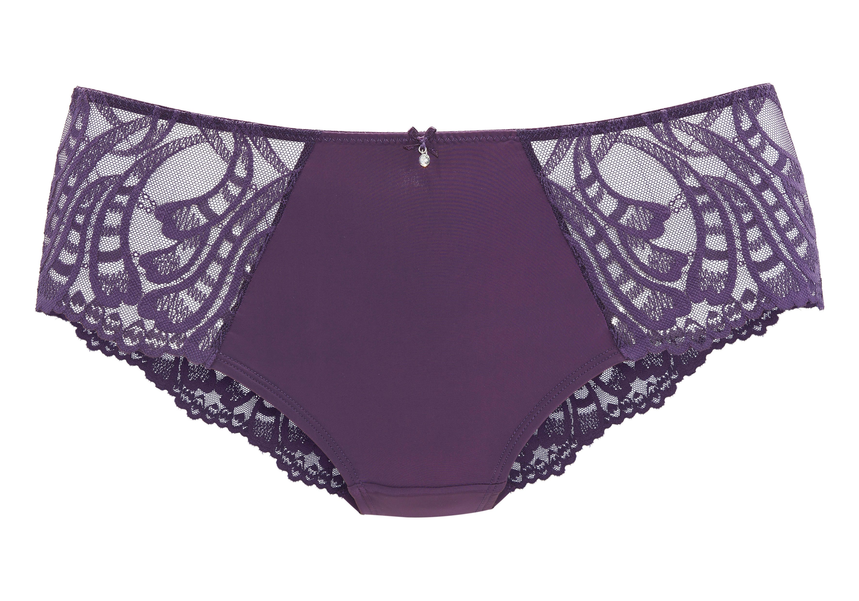 Lascana Hipster FLORA met fijne, licht transparante kant en edel accessoire