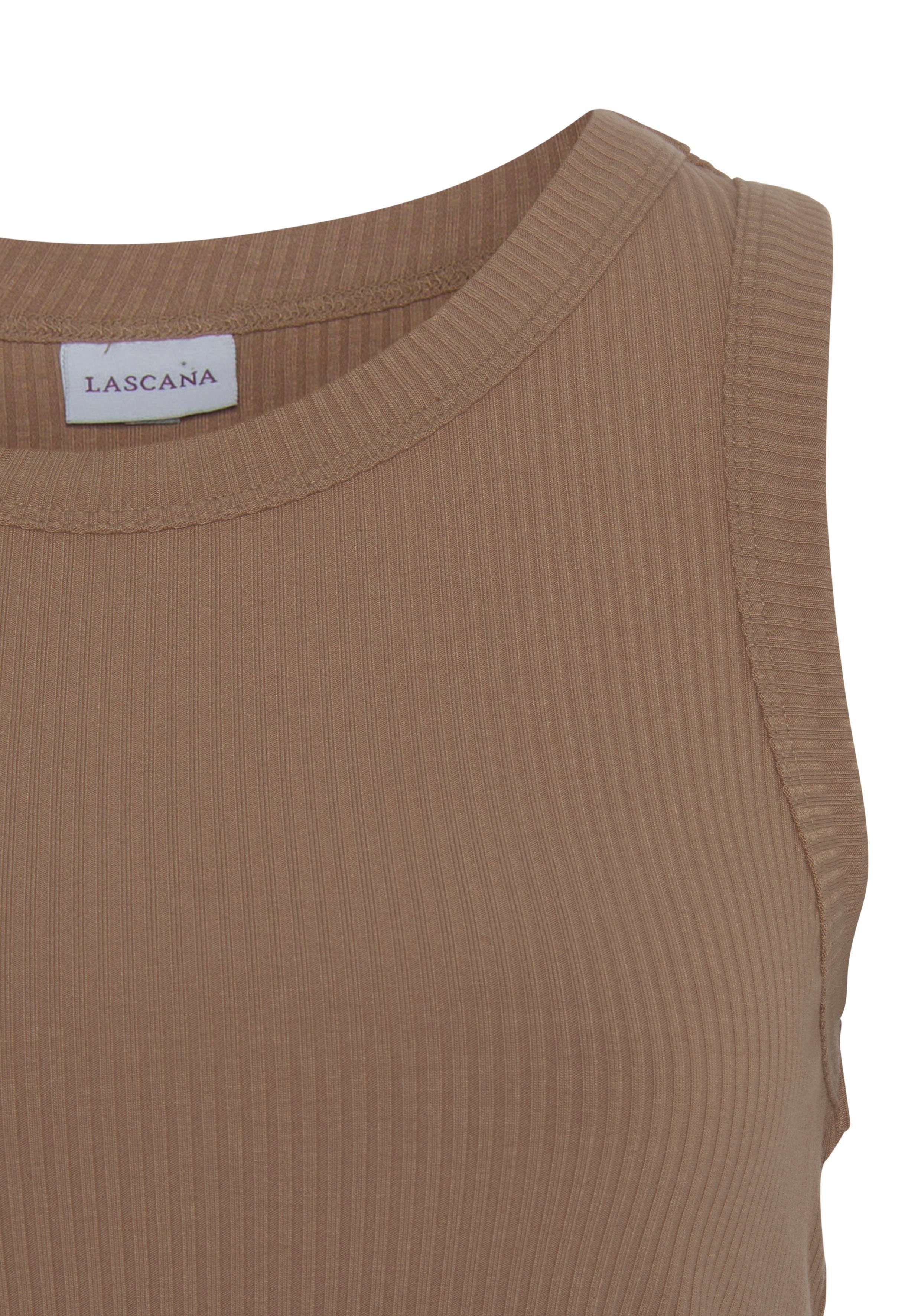 Lascana Crop-top van zachte ribstof, zomerse basis tops (Set van 2)