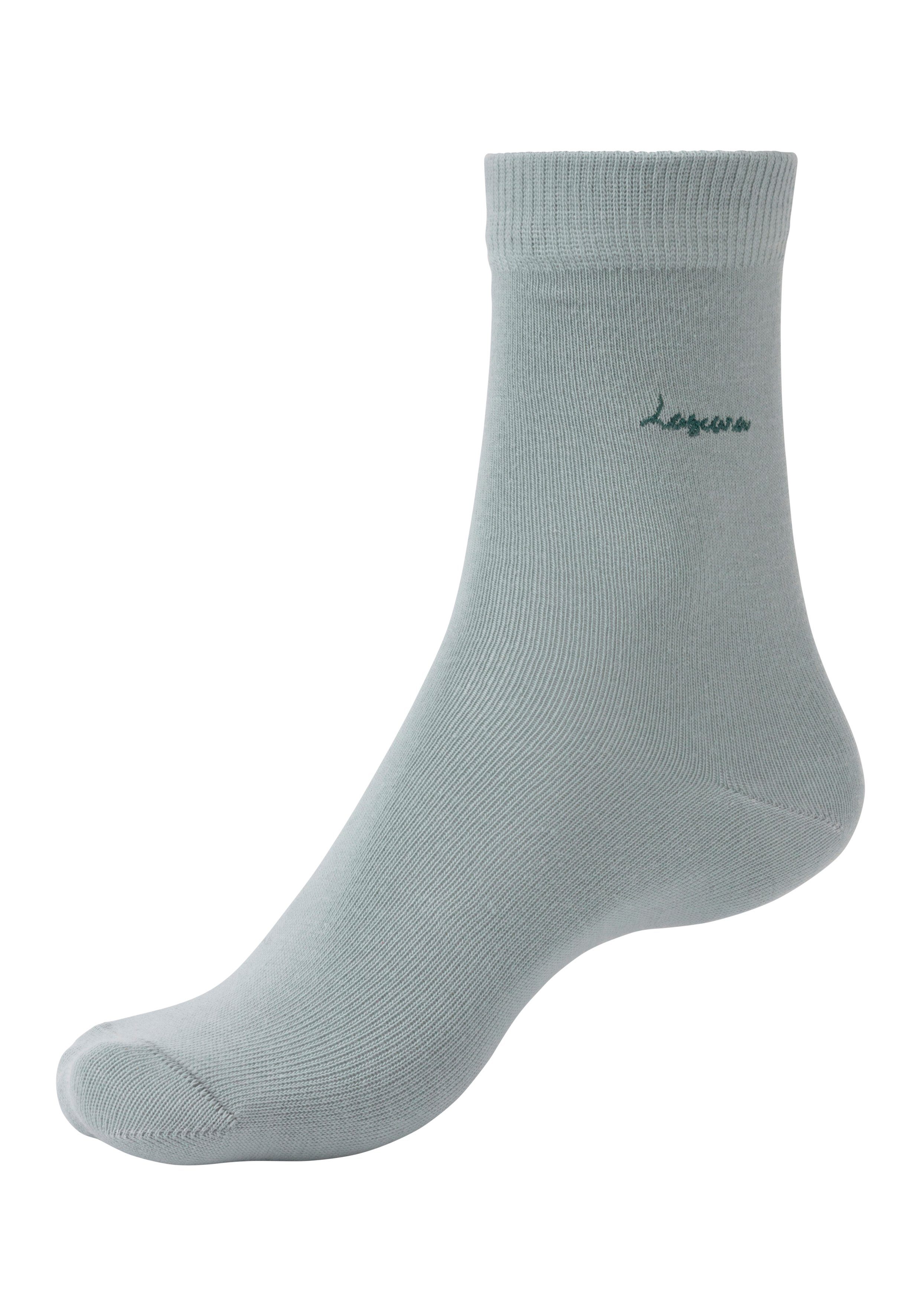 Lascana Basic sokken met hoogwaardig logoborduursel (box, 7 paar)