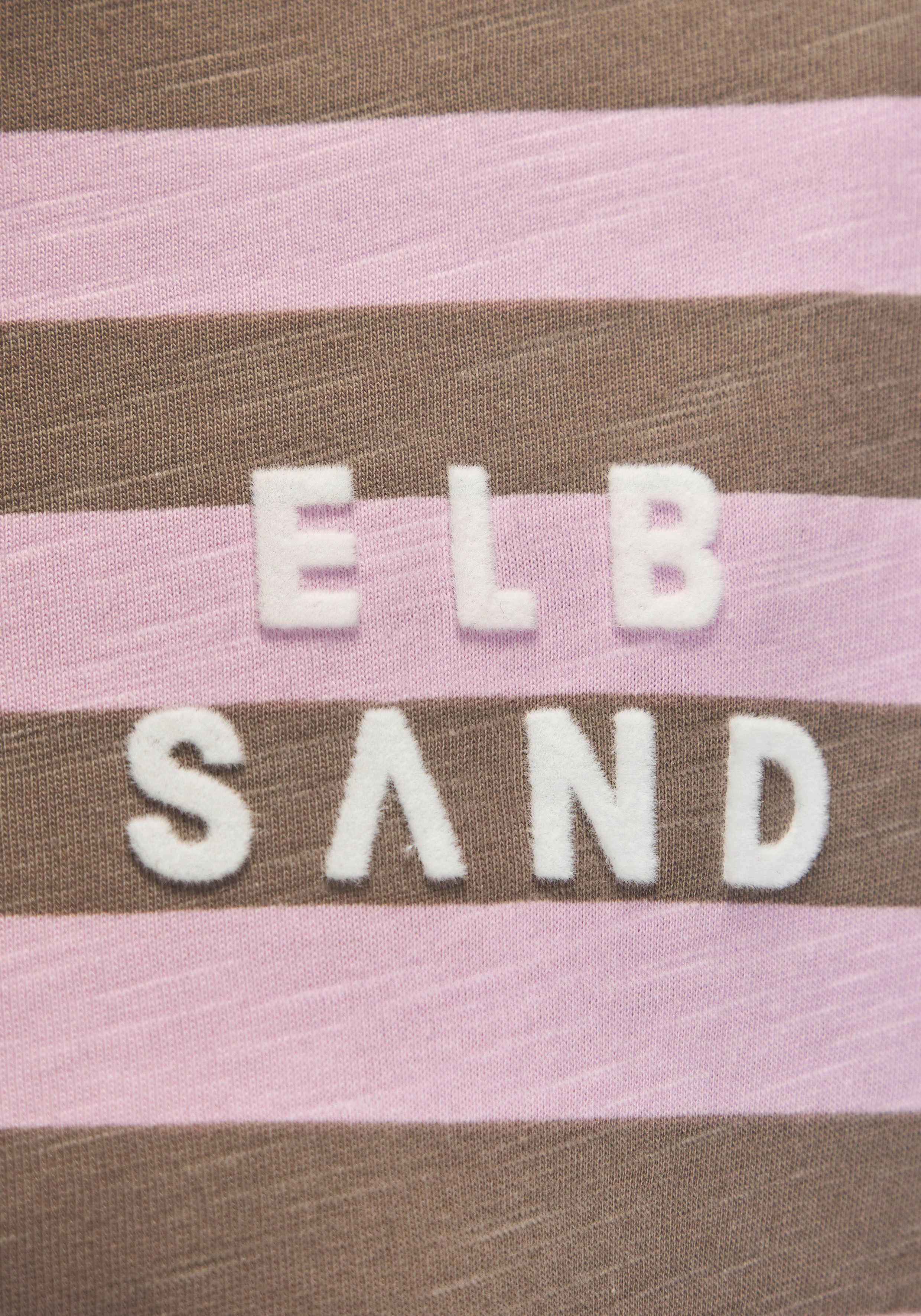 Elbsand Shirt met 3/4 mouwen met strepen, ronde halslijn, jersey shirt