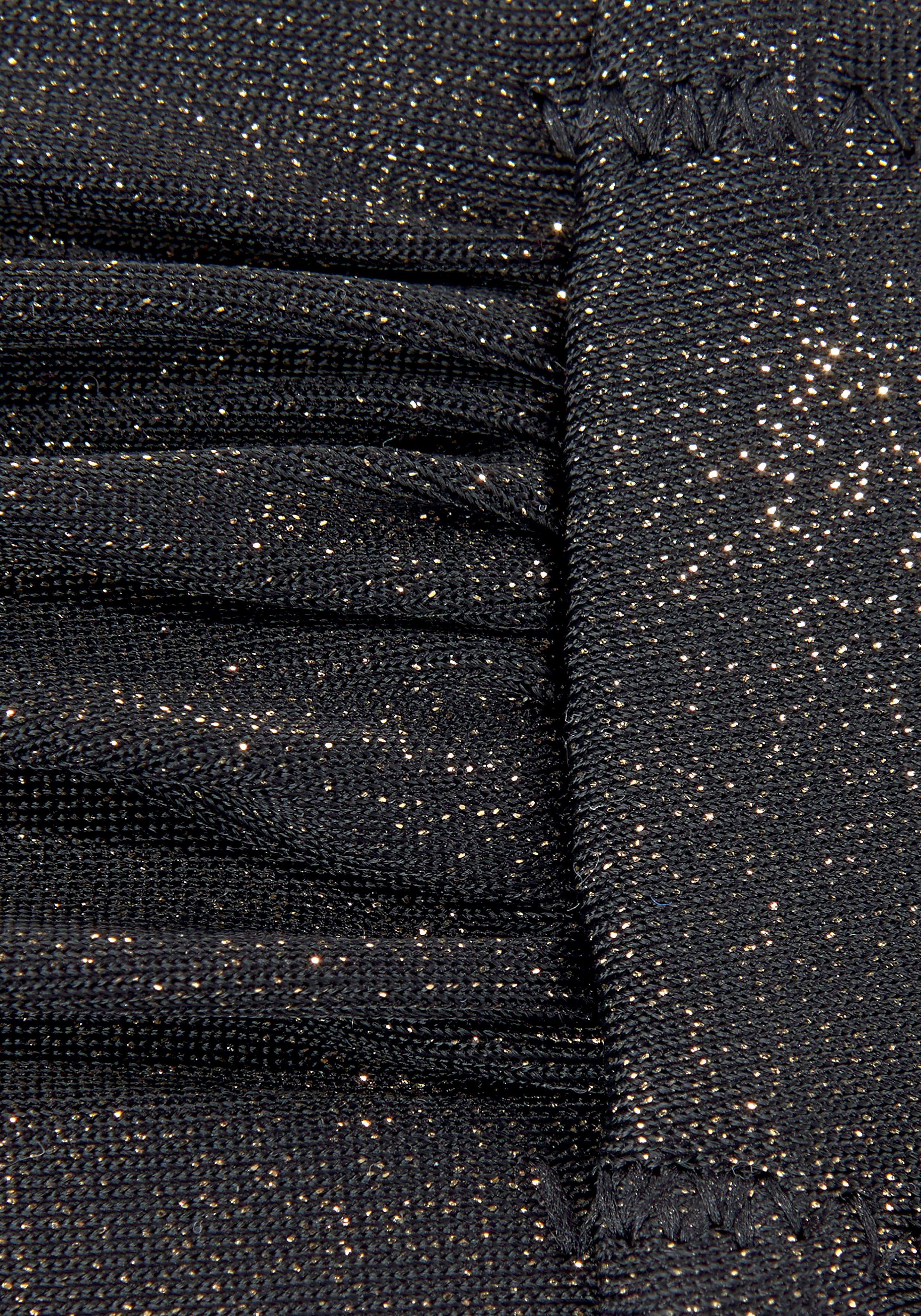 Lascana Bandeaubikini met gouden glanzende coating