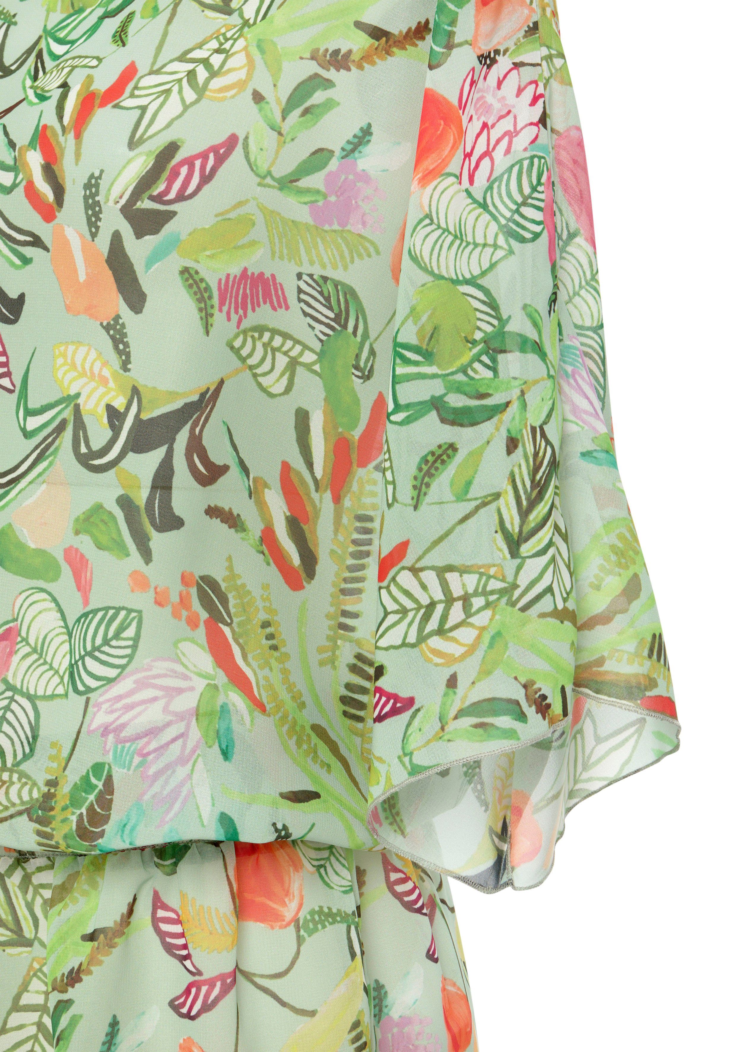 s.Oliver RED LABEL Beachwear Tuniek met bladerenprint, strandmode, modieus zomerjurk