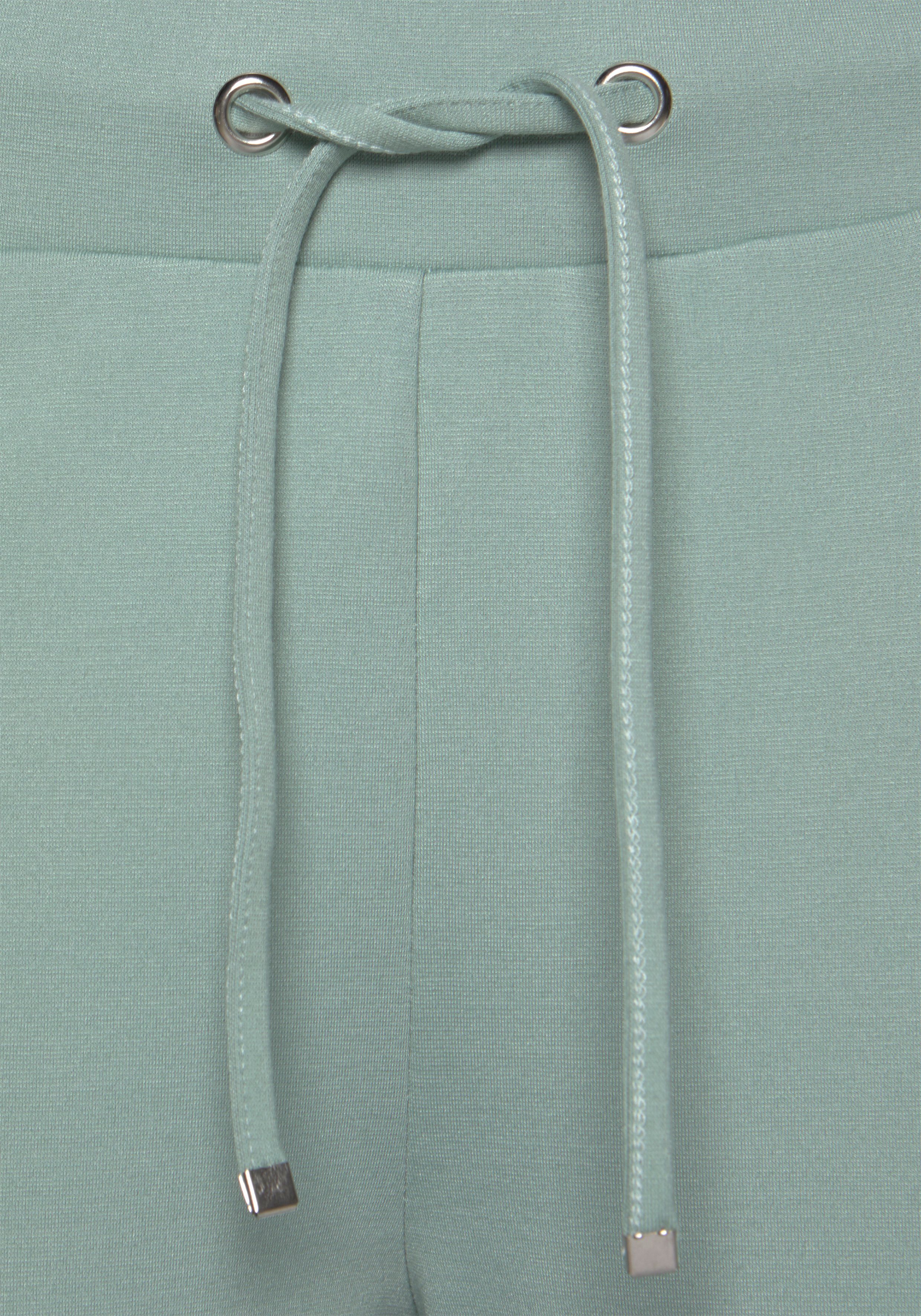 Lascana Jogpants met elastische tailleband en riemlussen, loungewear (1-delig)