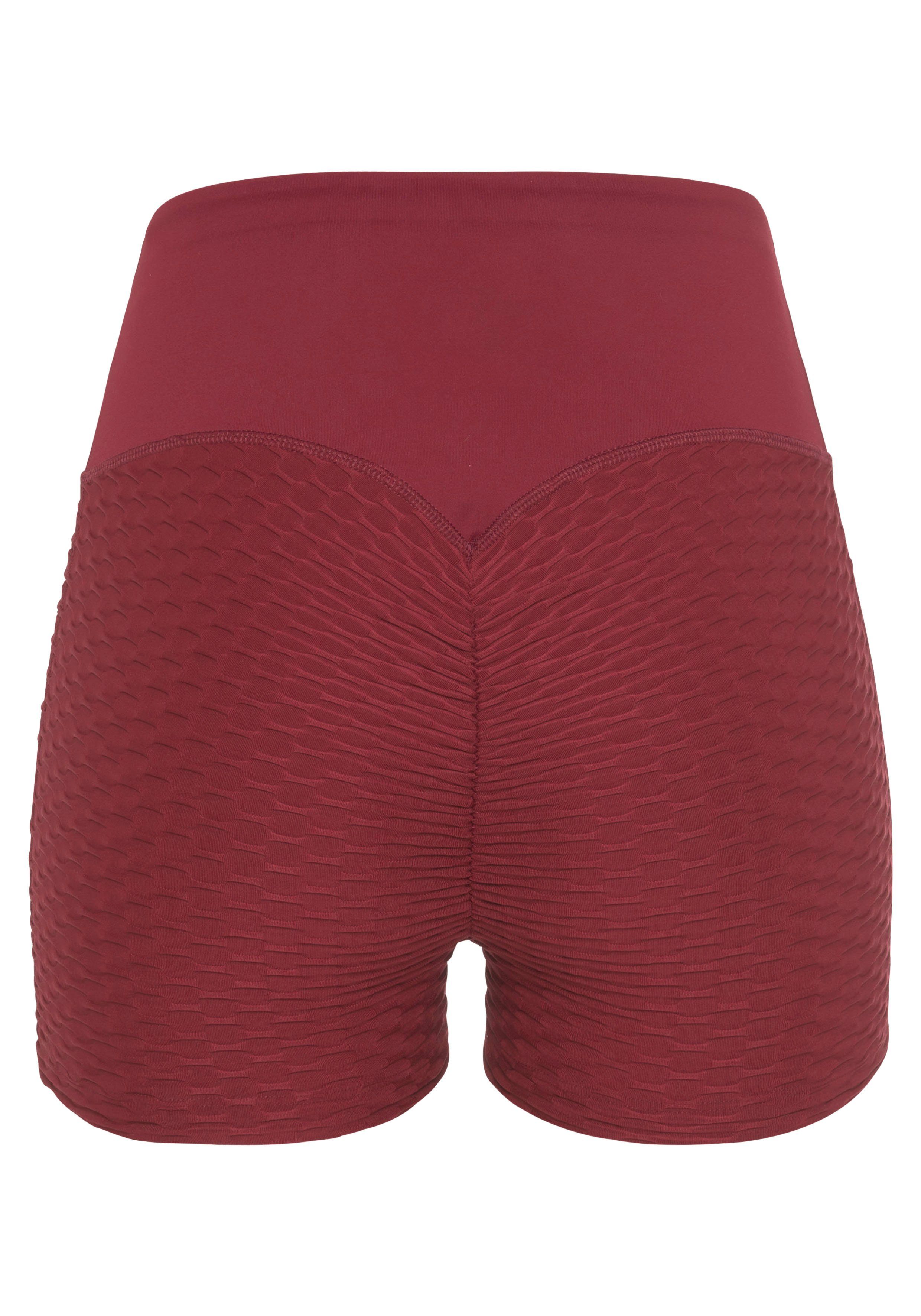 vivance active Short met brede tailleband en honingraatlook