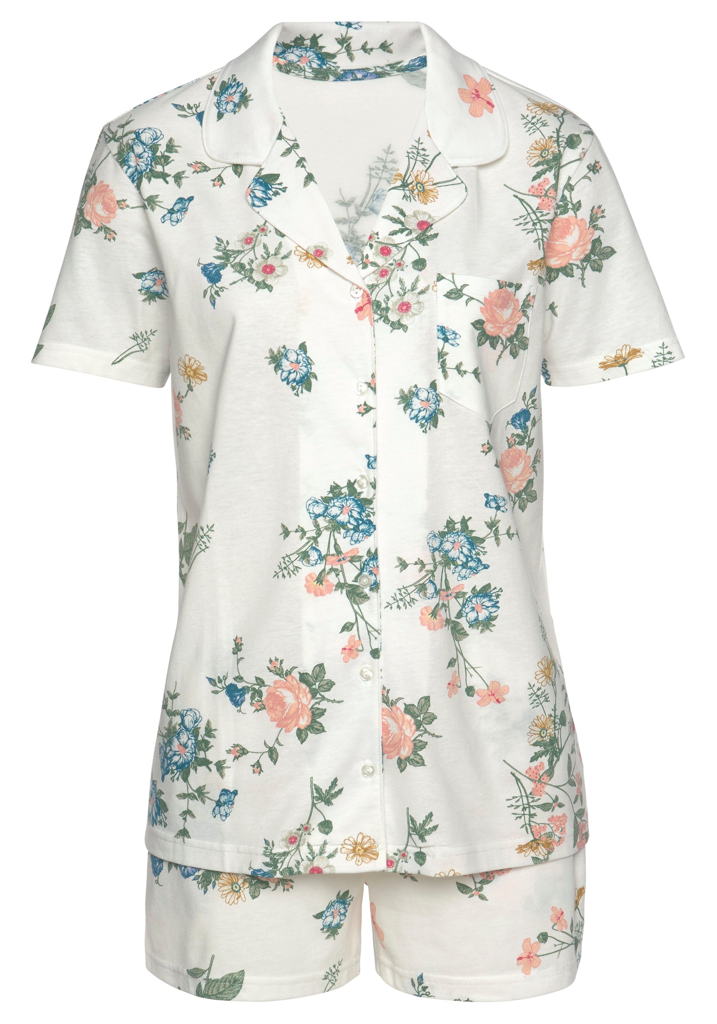 Vivance Dreams Shortama met print all-over (2-delig, 1 stuk)