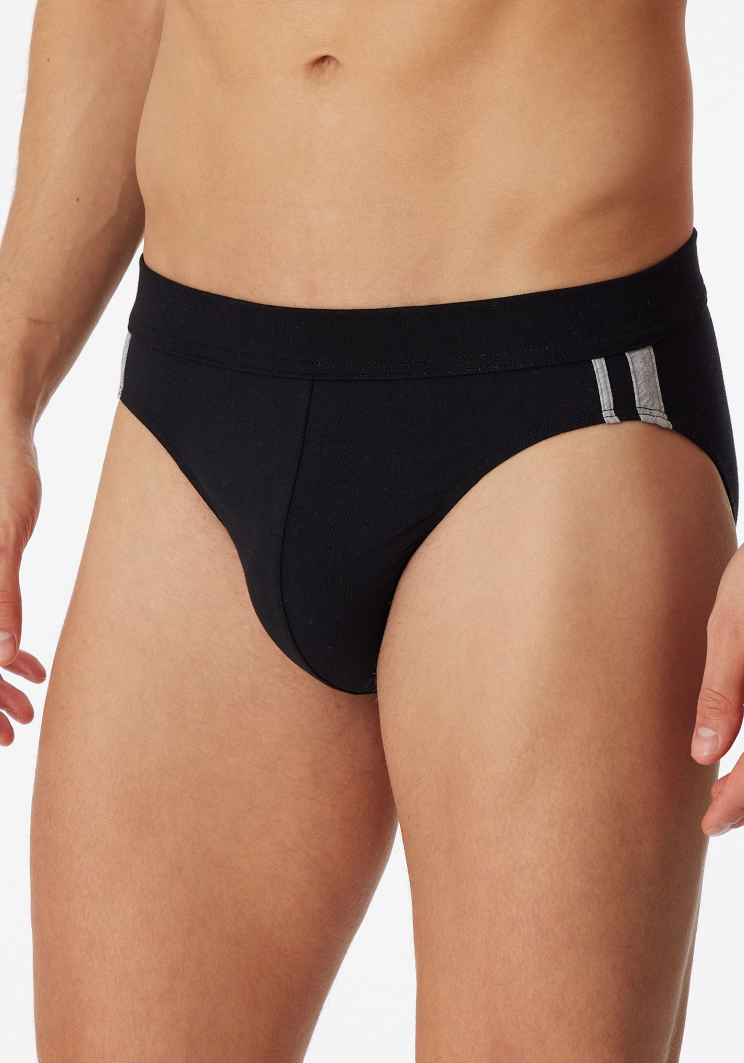 Schiesser Rio-slip "95/5" met zachte, tonale tailleband (3 stuks) heren maat 4 (S) zwart