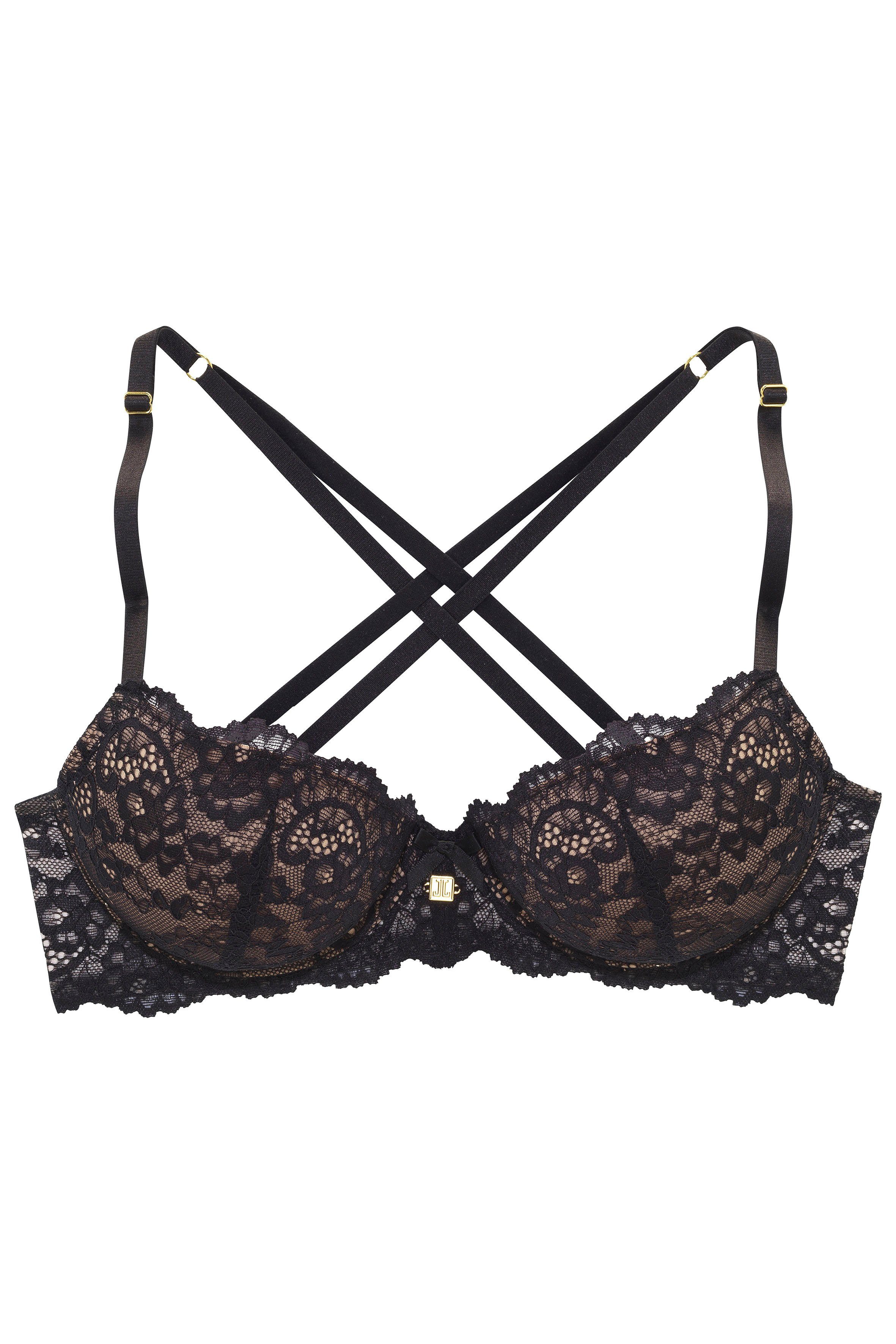 Jette Joop Push-up-bh met aantrekkelijke bandjes in bandjes-look, sexy dessous