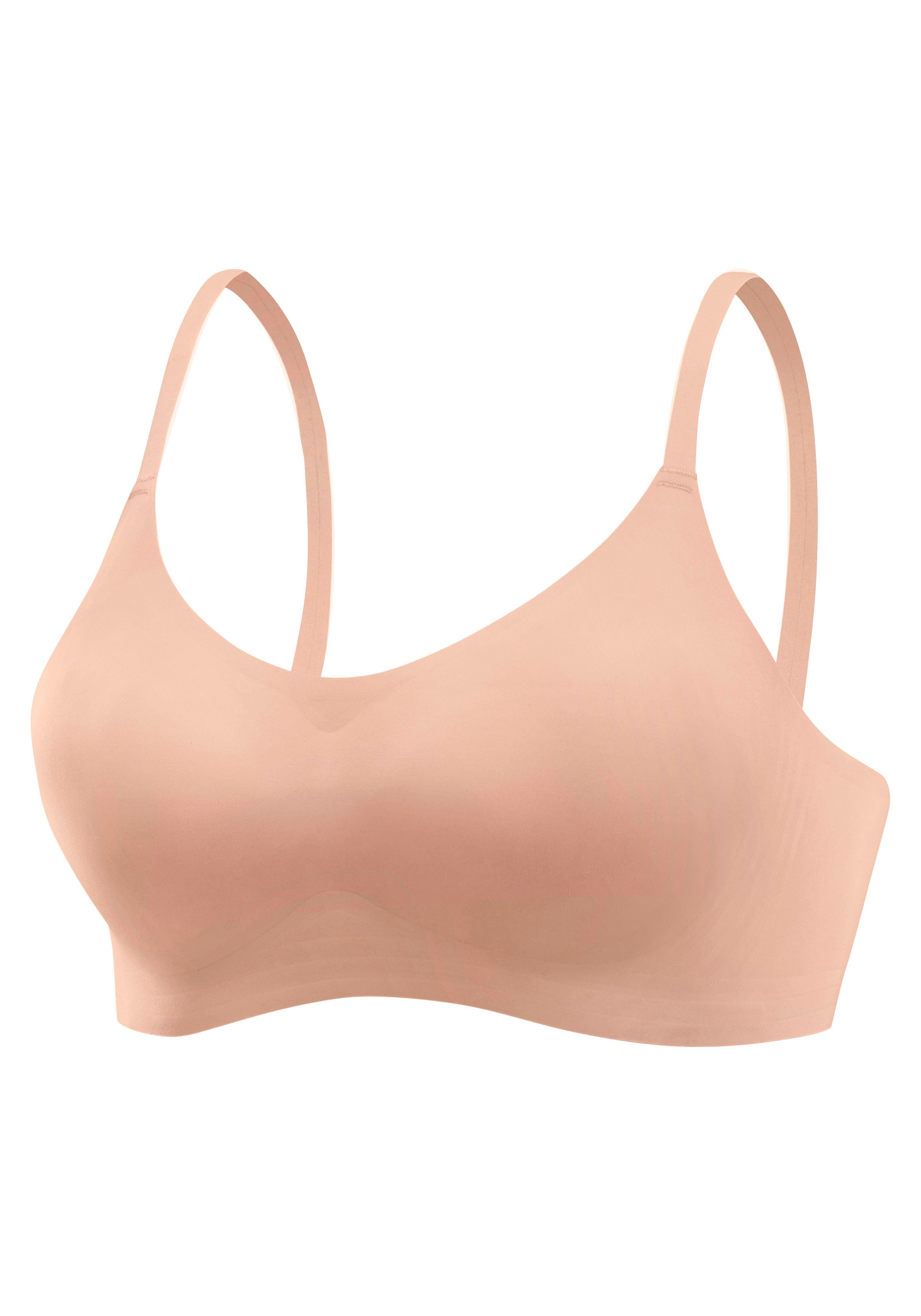 Nuance Bralette-bh NAADLOOS zonder beugels, met verwijderbaar push-up kussen, basic lingerie bh's zonder beugel maat S (38)