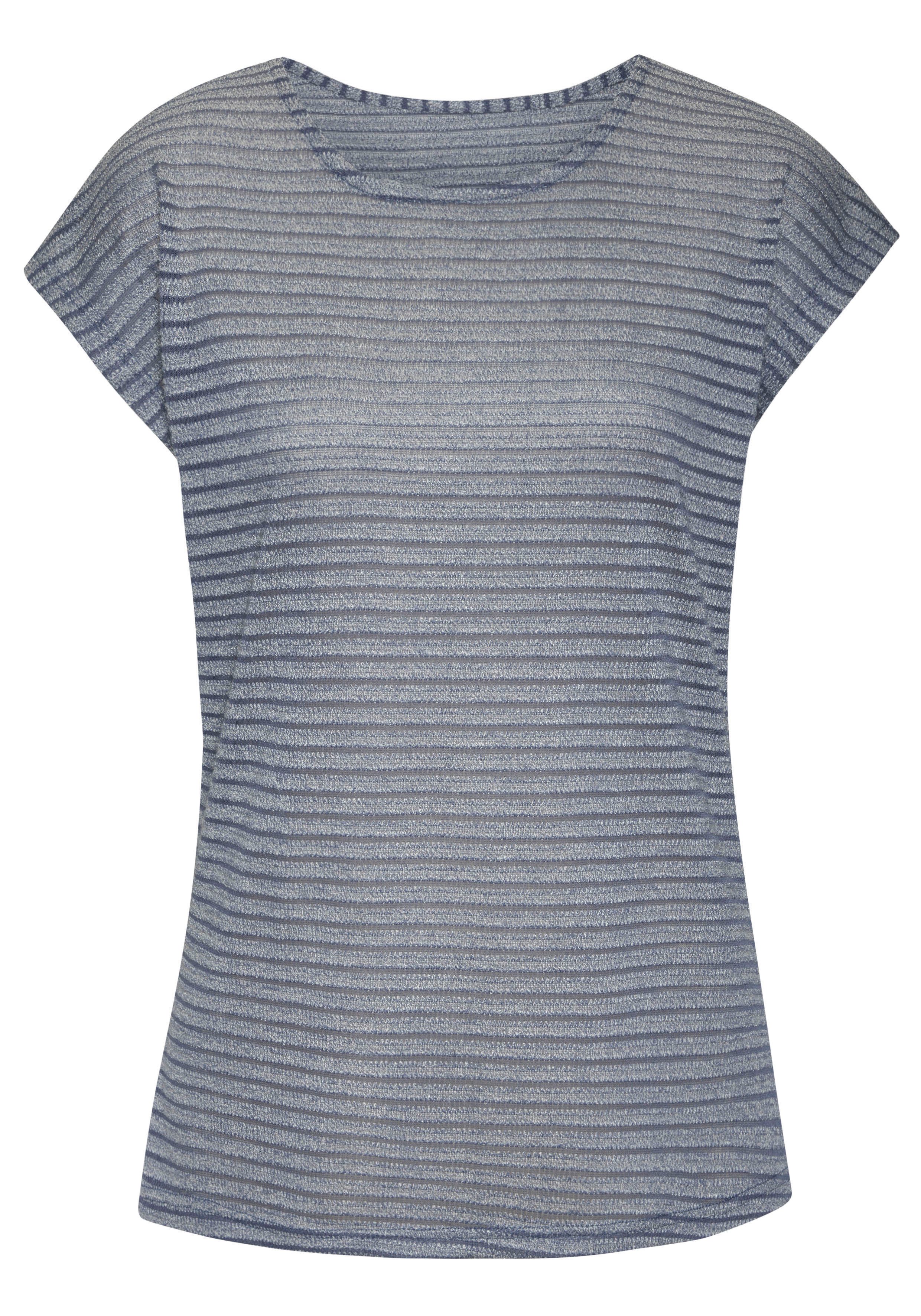 Vivance Shirt met korte mouwen In streep-look van onderhoudsvriendelijke viscosekwaliteit (Set van 2)