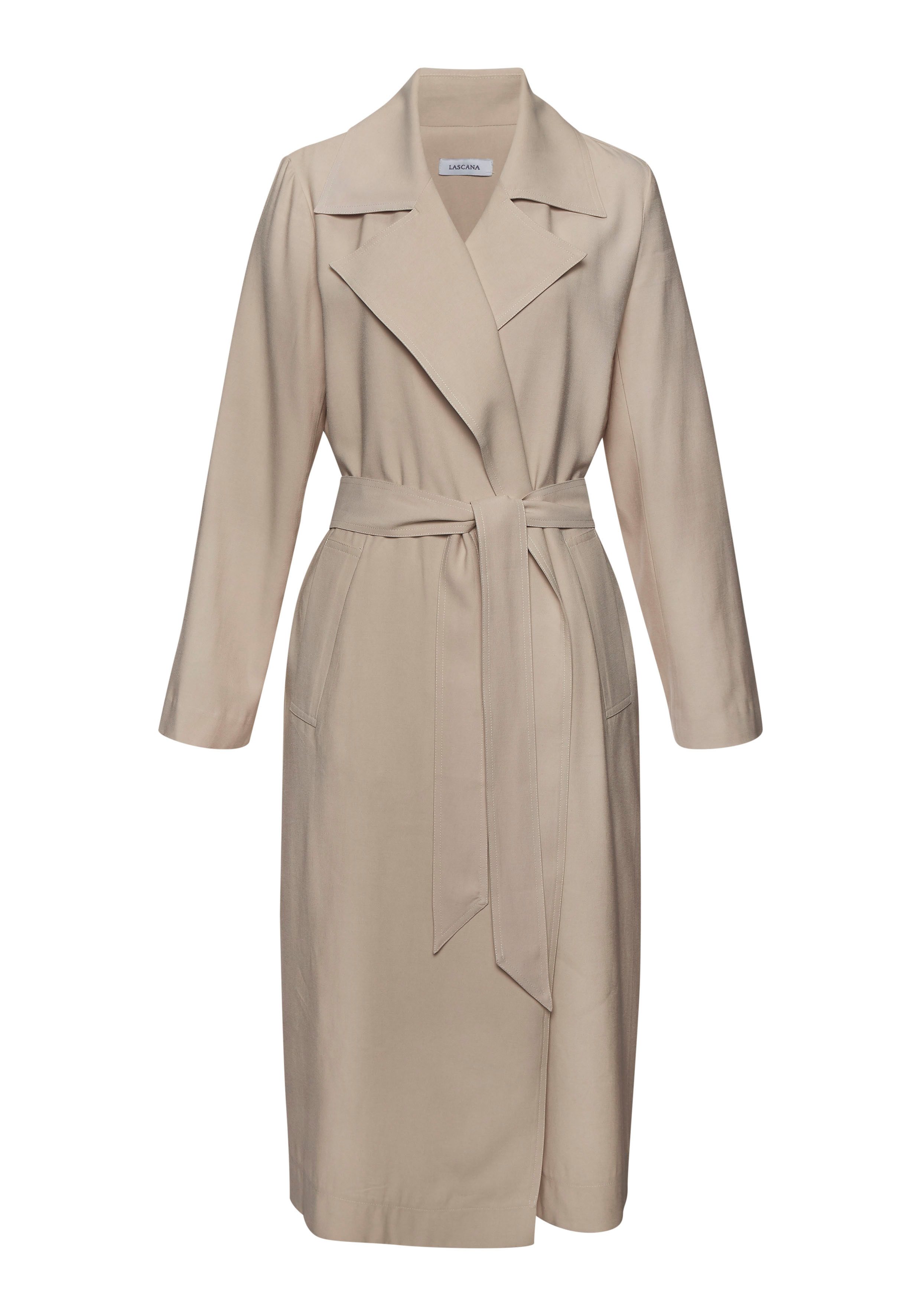 Lascana Trenchcoat met riem om te reguleren, zomer-trenchcoat, lichte jas