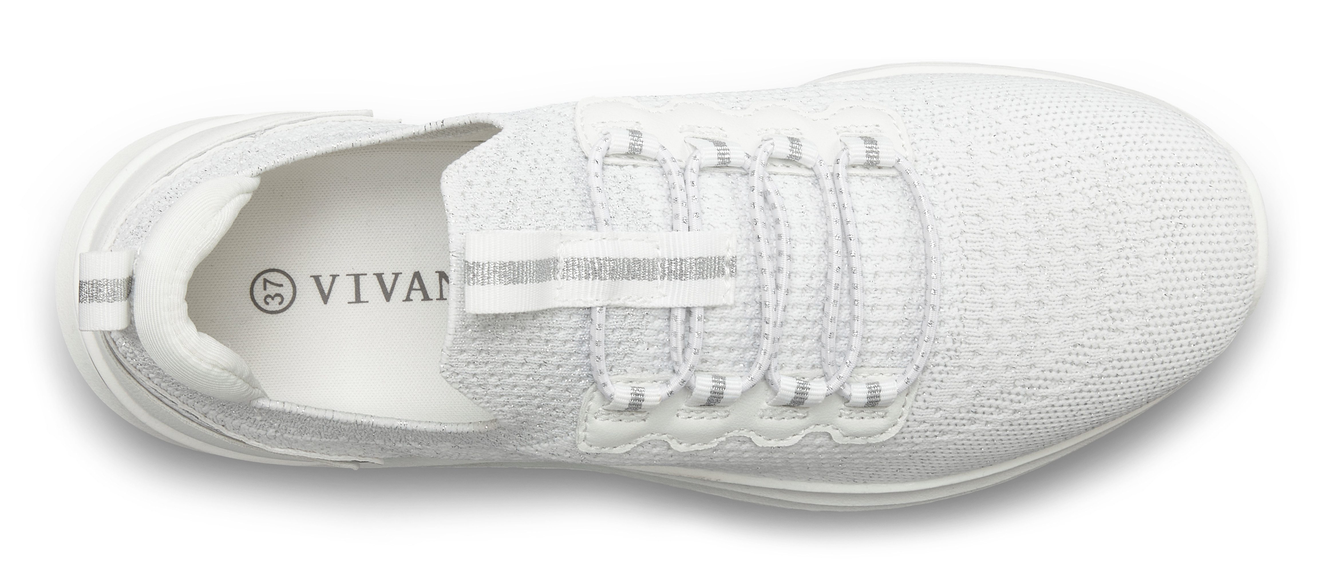 Vivance Sneakers Vrijetijdsschoen, lage schoen, van textiel om in te stappen met elastische veters vegan