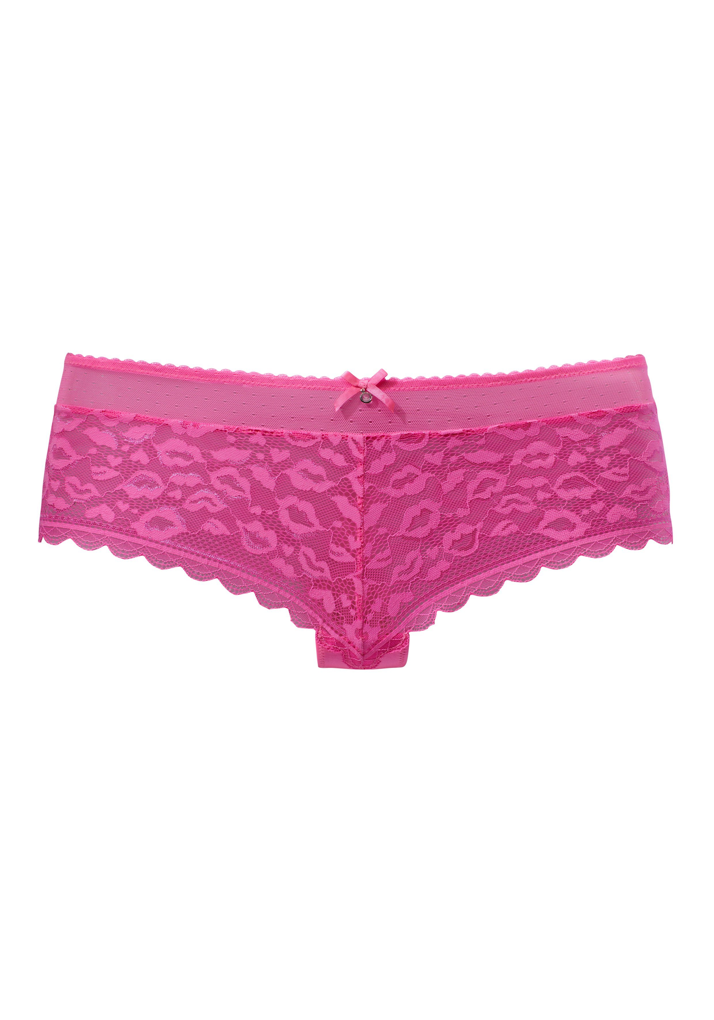 Vivance Hipster Uit kant in lippenlook en zacht mesh-materiaal hipsters maat 32/34 roze
