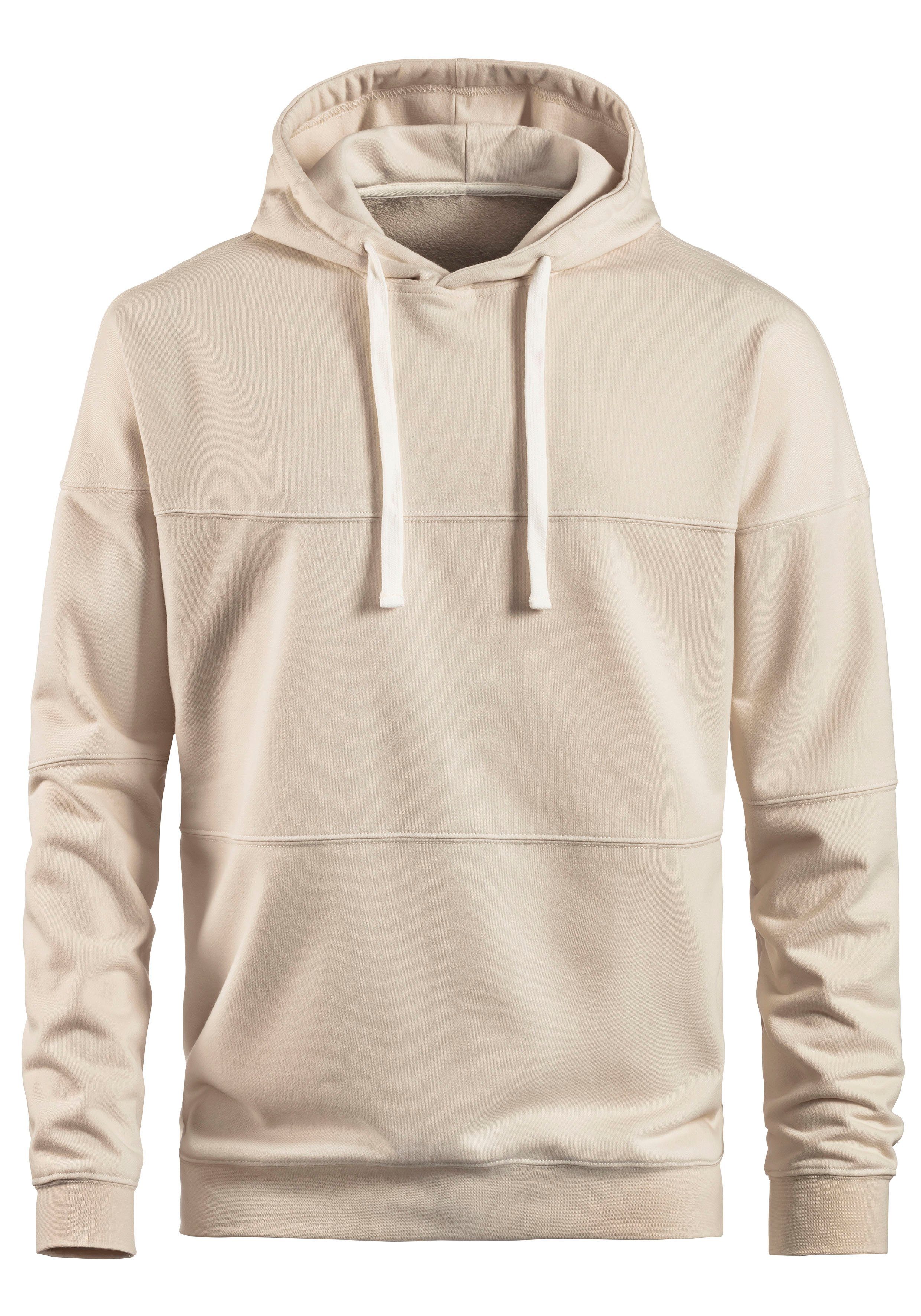 H.I.S Hoodie Langarm sweater met capuchon, van katoenmix heren maat XL (56/58) beige