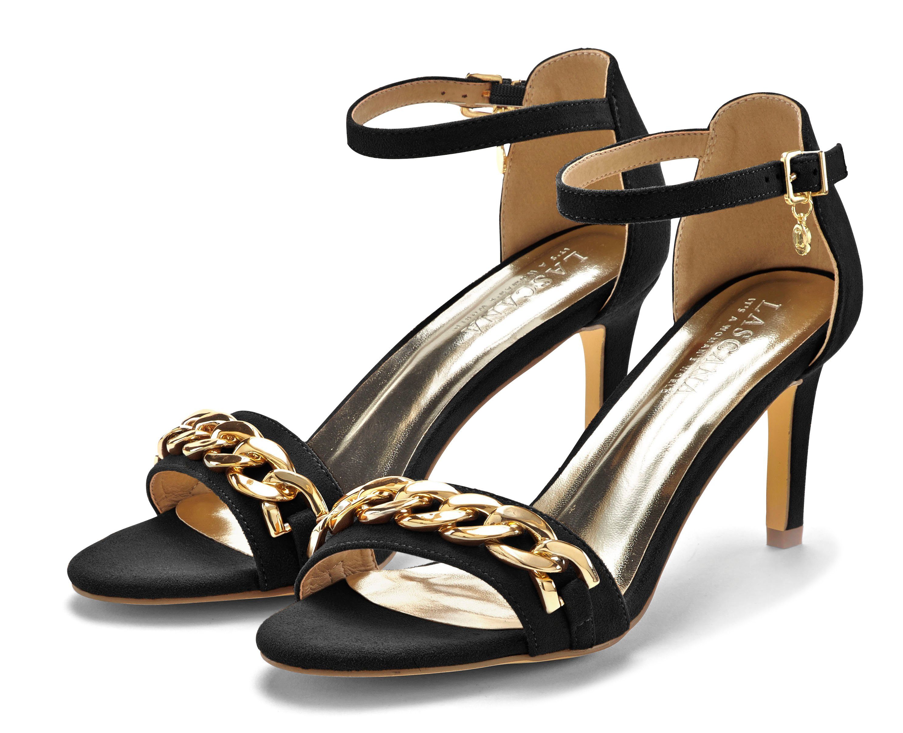 Lascana Sandalen Sandaal, zomerschoen met ketting-element VEGAN