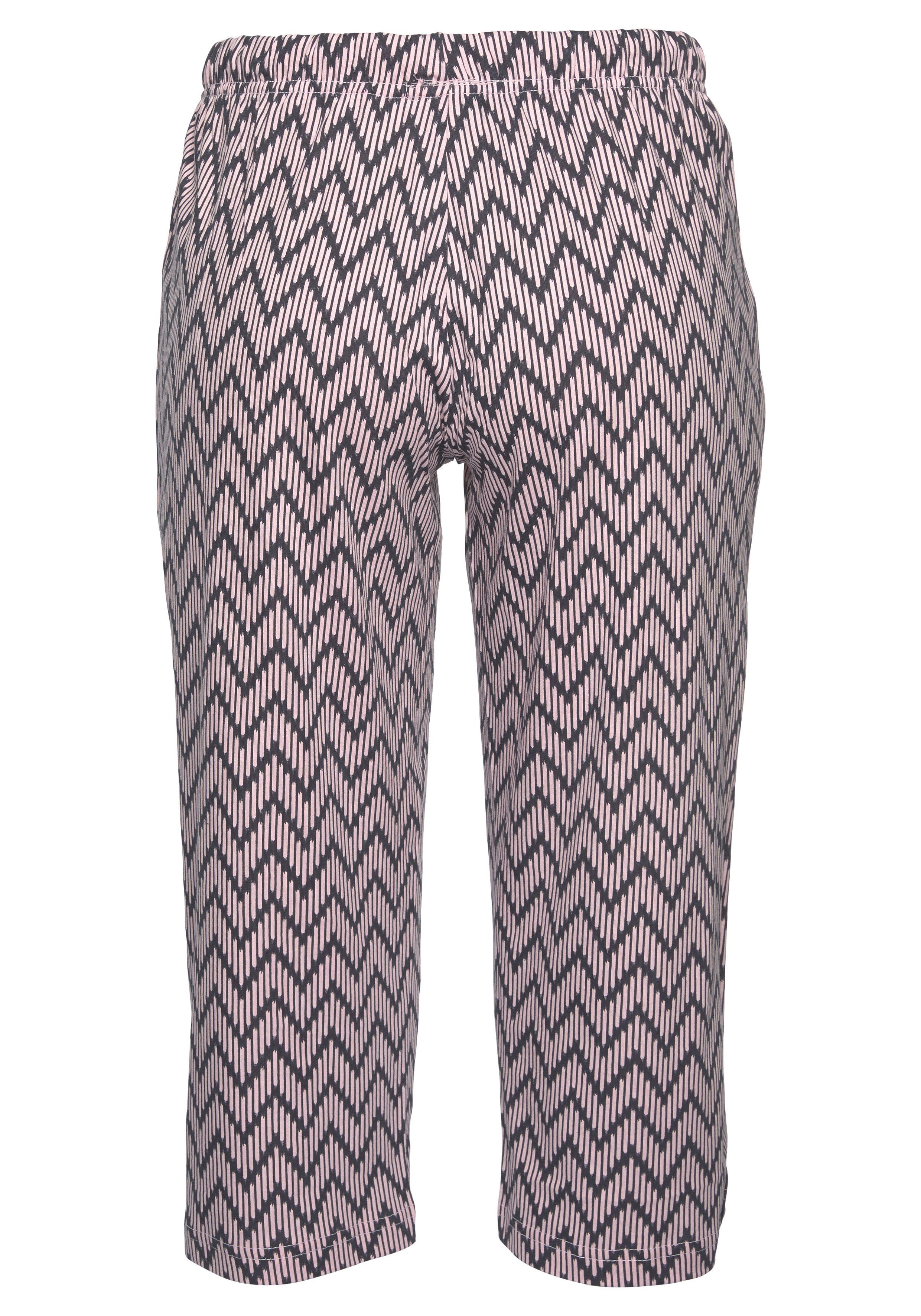 Vivance Dreams Capripyjama met gedessineerde pyjamabroek (2-delig, 1 stuk)