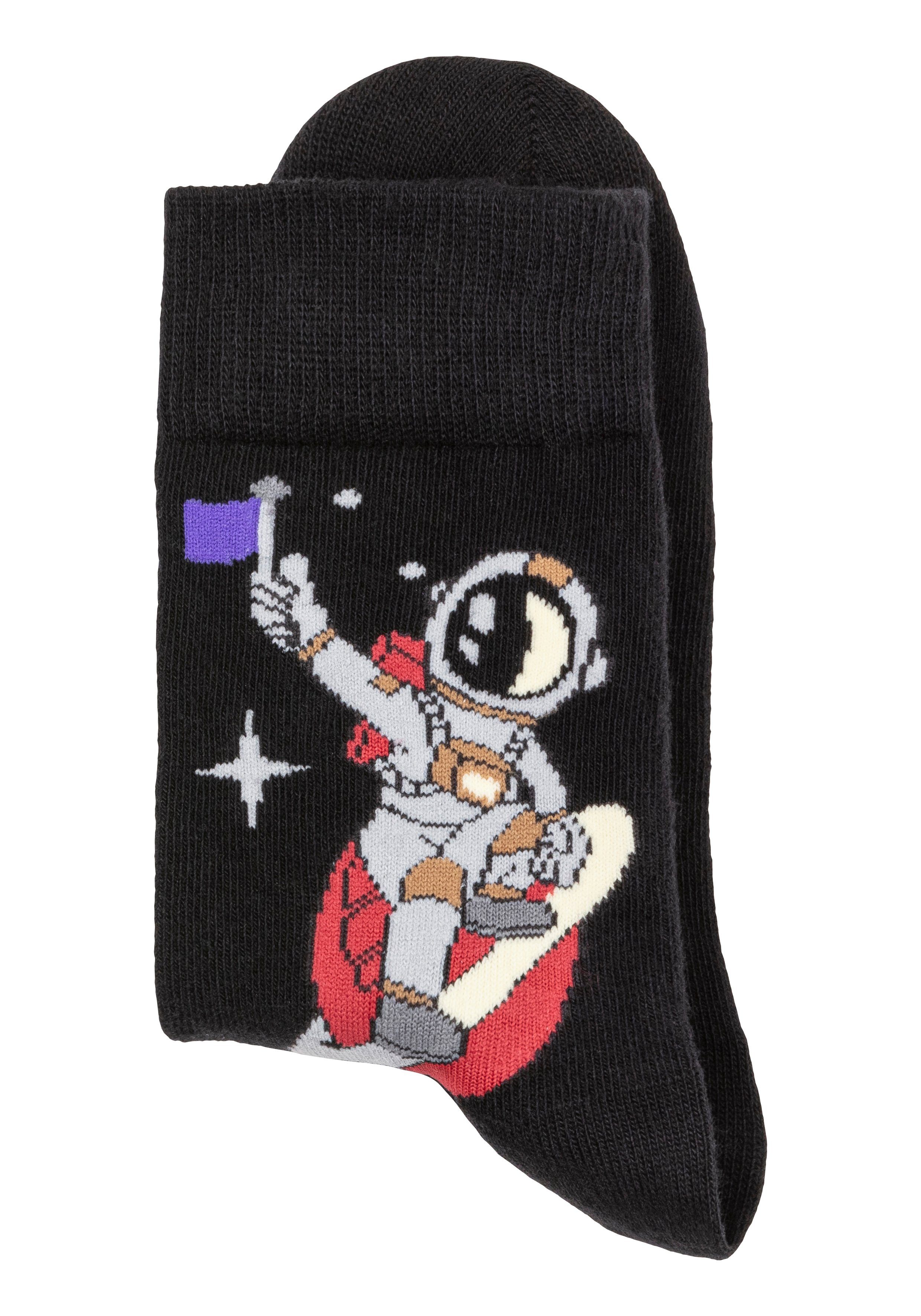 H.I.S Sokken met astronaut-motieven (set, 5 paar)