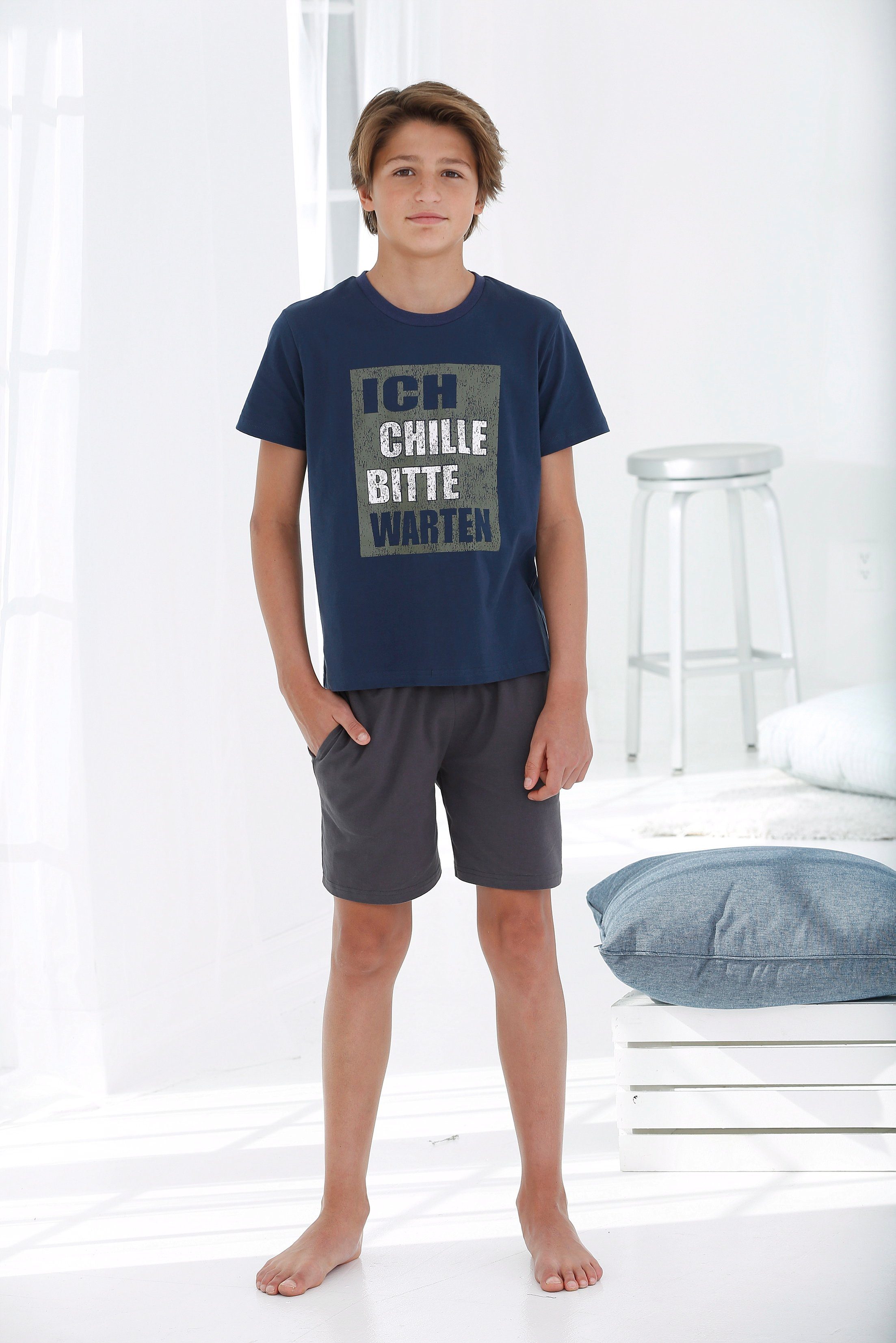 AUTHENTIC LE JOGGER Pyjama Pyjama van katoen (2-delig, 1 stuk)