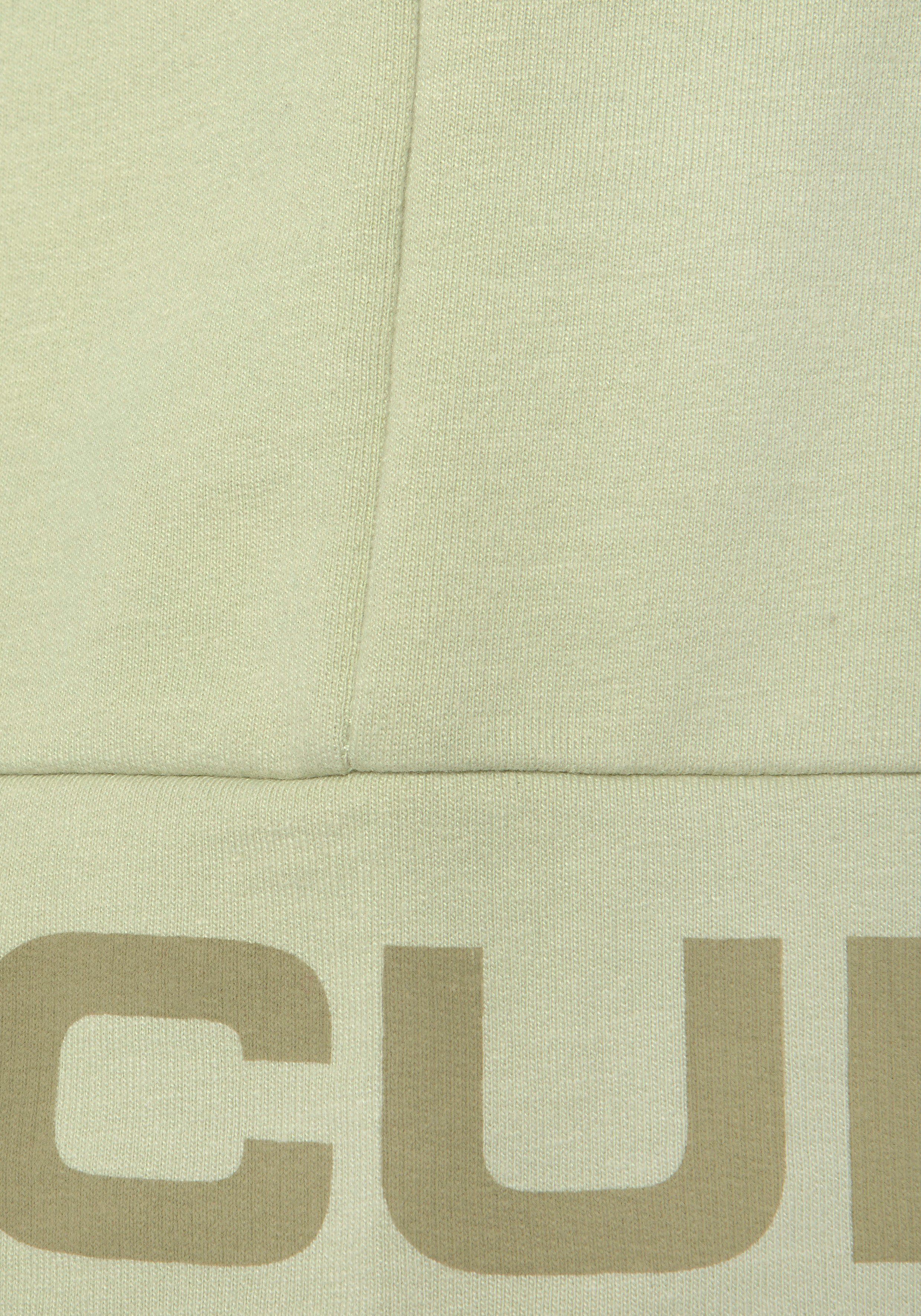 FCUK Sweatshort met lengte scheidingnaad en logo-opdruk, loungewear (1-delig)