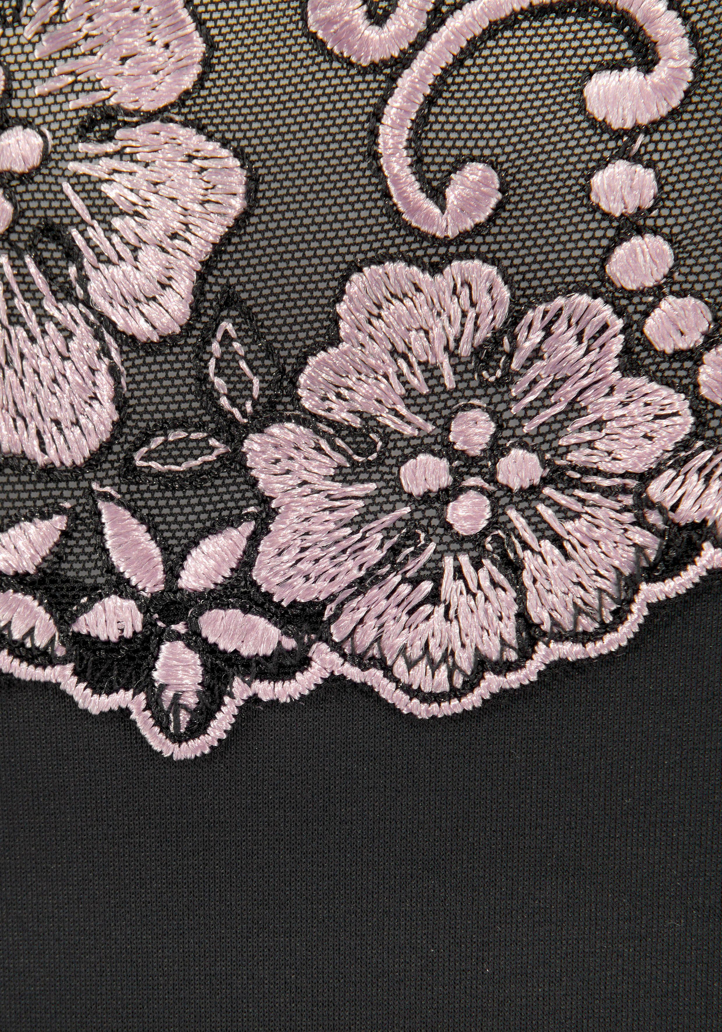 Lascana String Wanda Dessous met borduurkant in gebloemde look