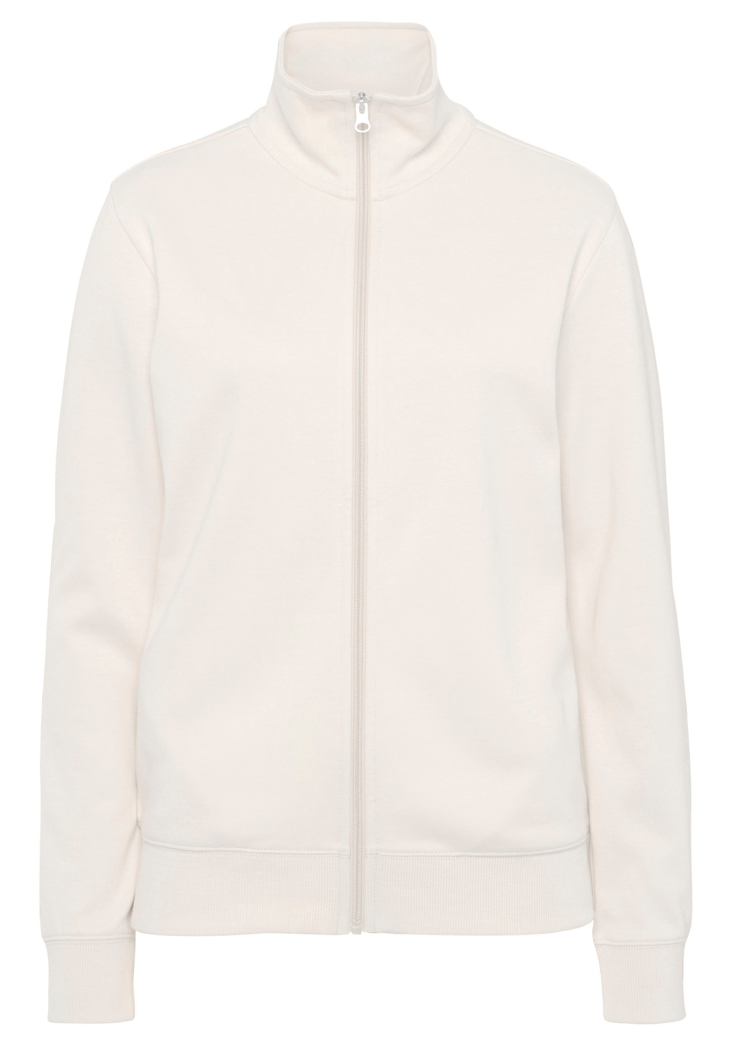 Bench. Loungewear Sweatvest met geborduurd staande kraag, loungepak (1-delig) tops & hoodies maat 32/34 beige